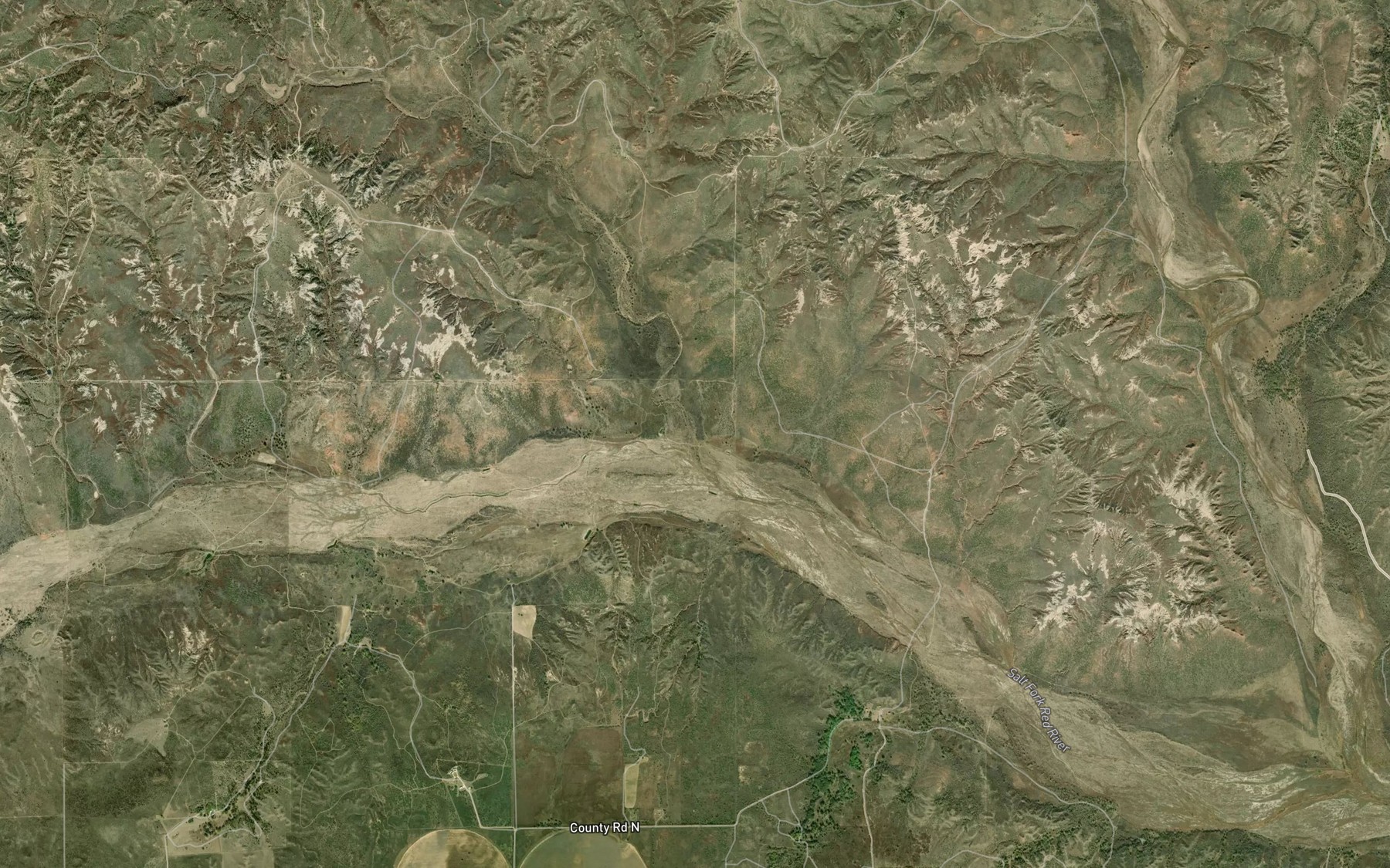 Satellite map of the Turkey Creek