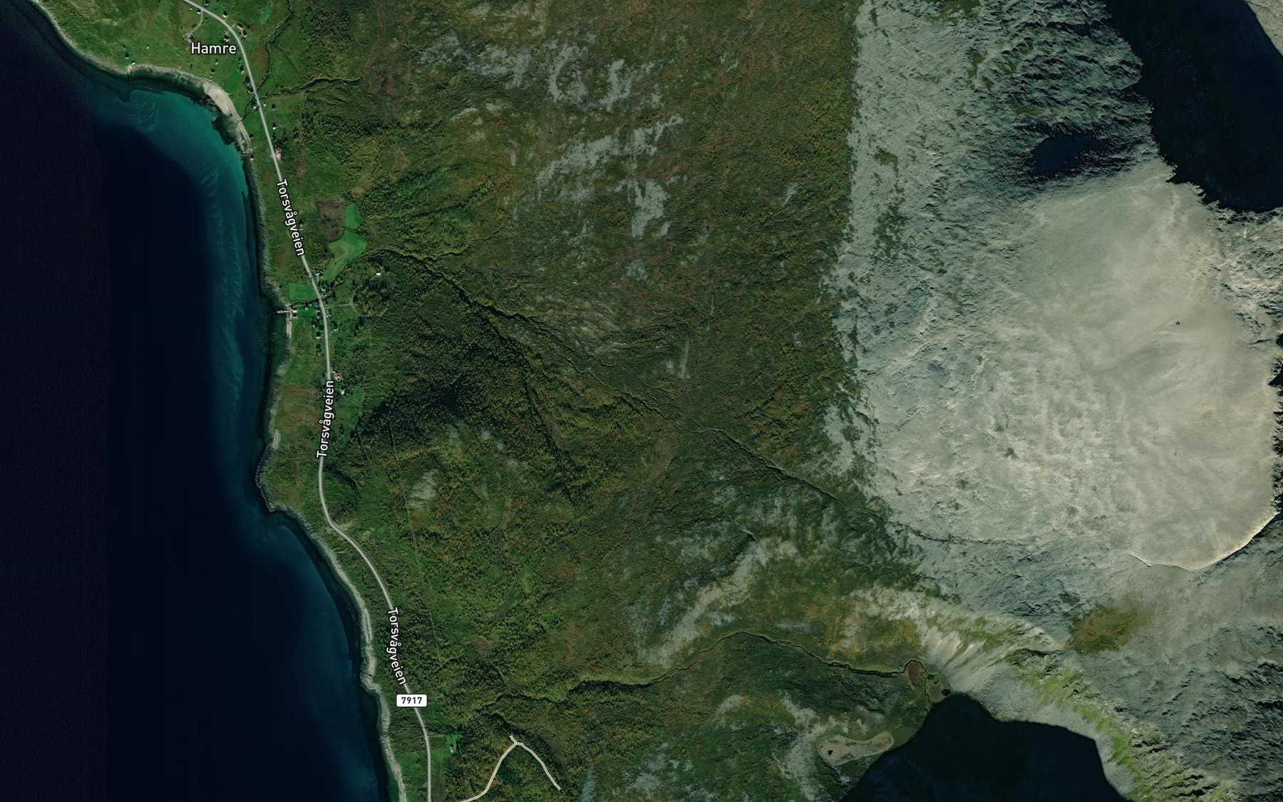 Satellite map of the Kollvikelva