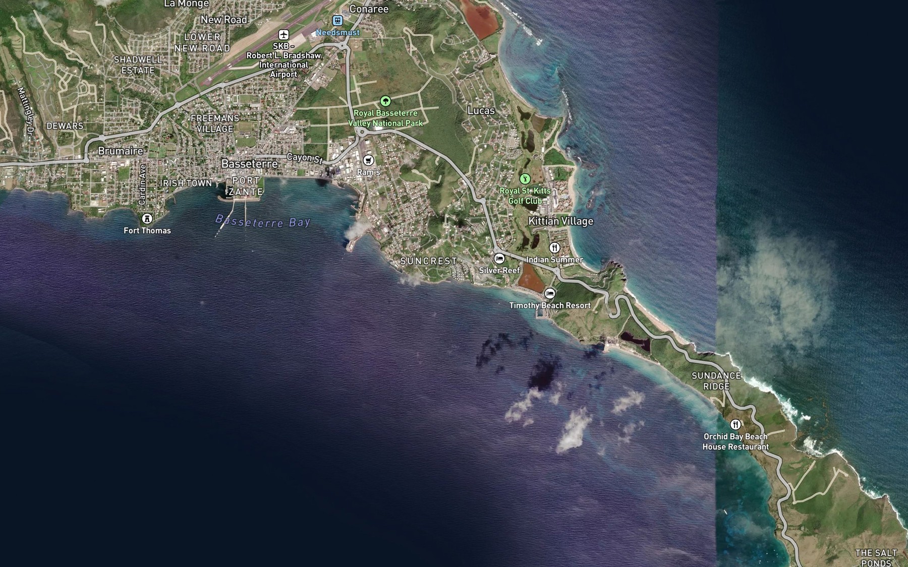 Satellite map of the Potatoe Bay