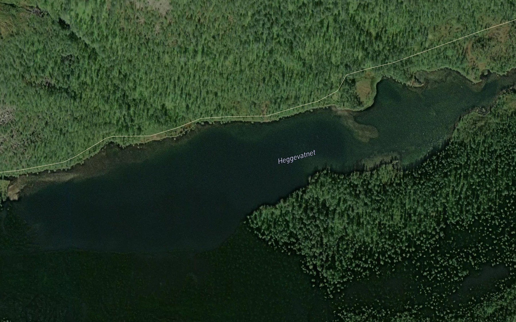 Satellite map of the Heggvatnet