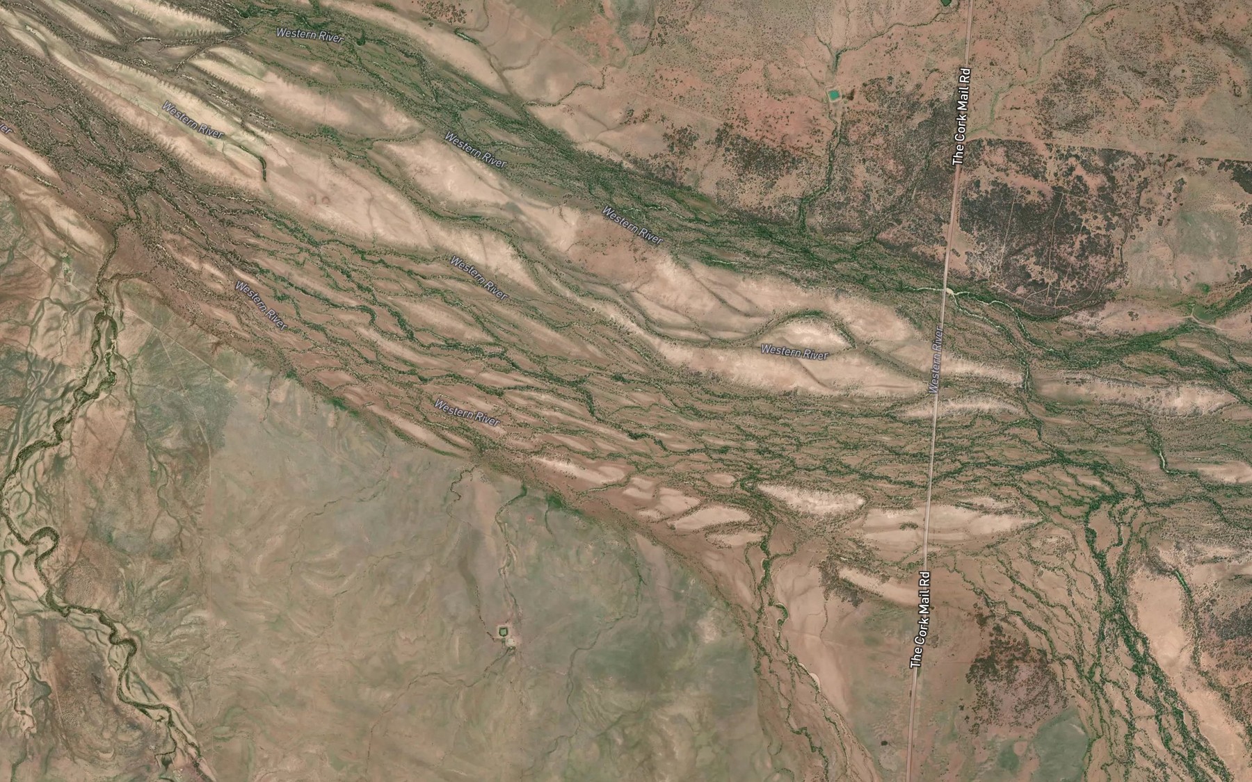 Satellite map of the Nugget Creek