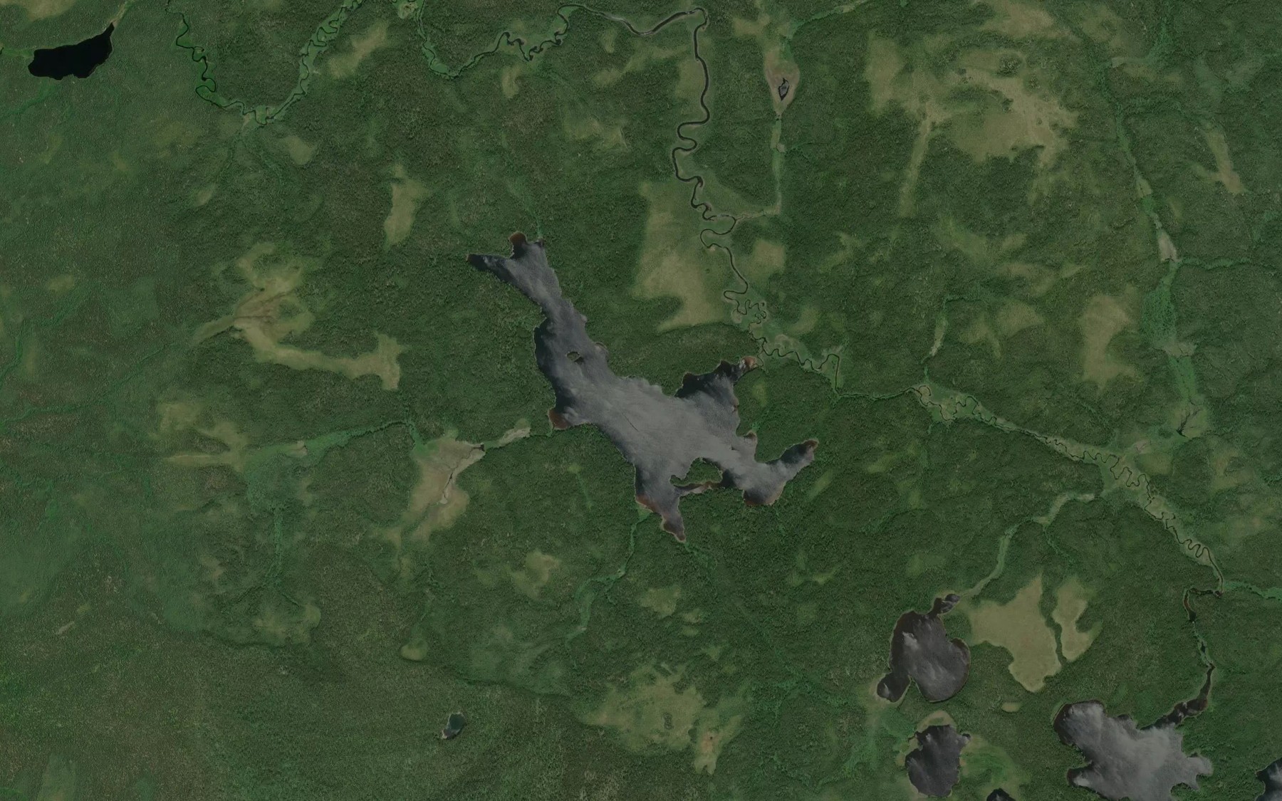 Satellite map of the Good Site Lake