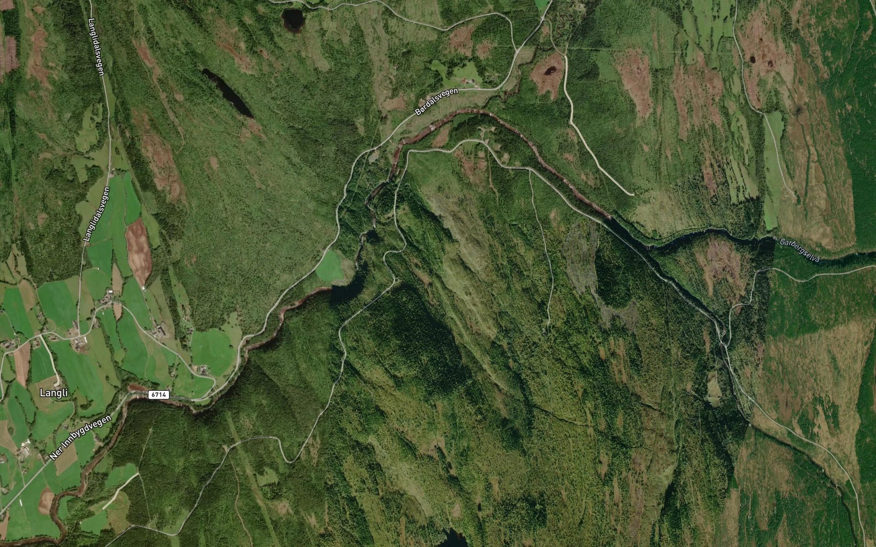 Satellite map of the Skardolsbekken