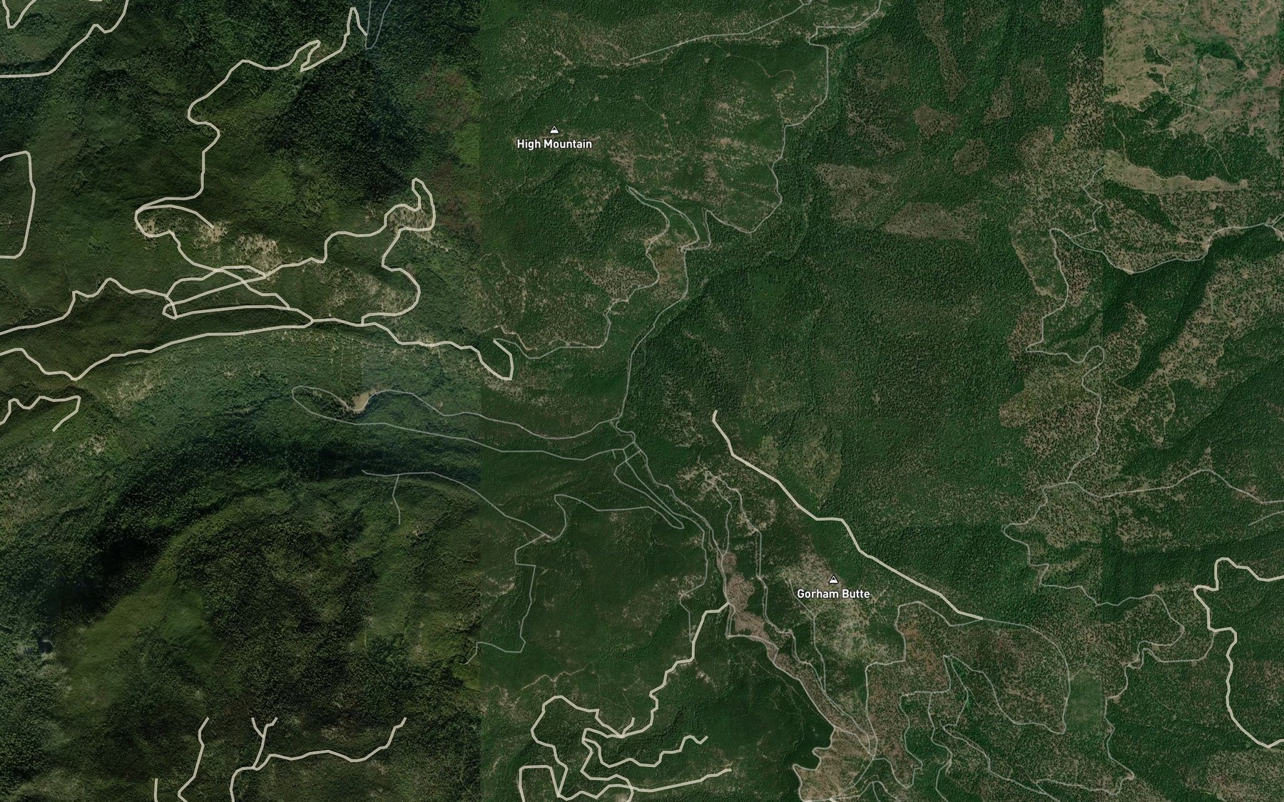Satellite map of the Indian Creek