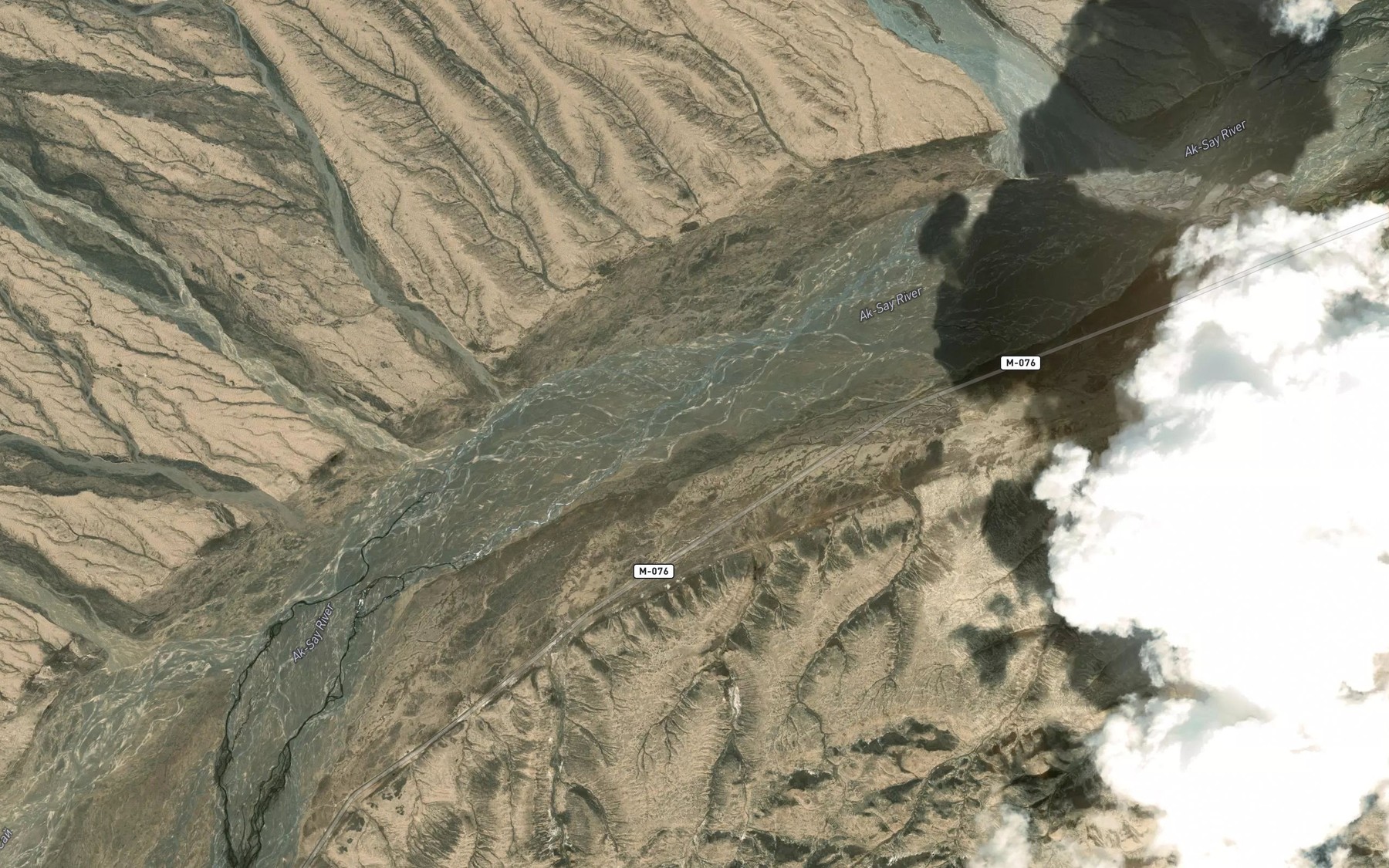 Satellite map of the Terek
