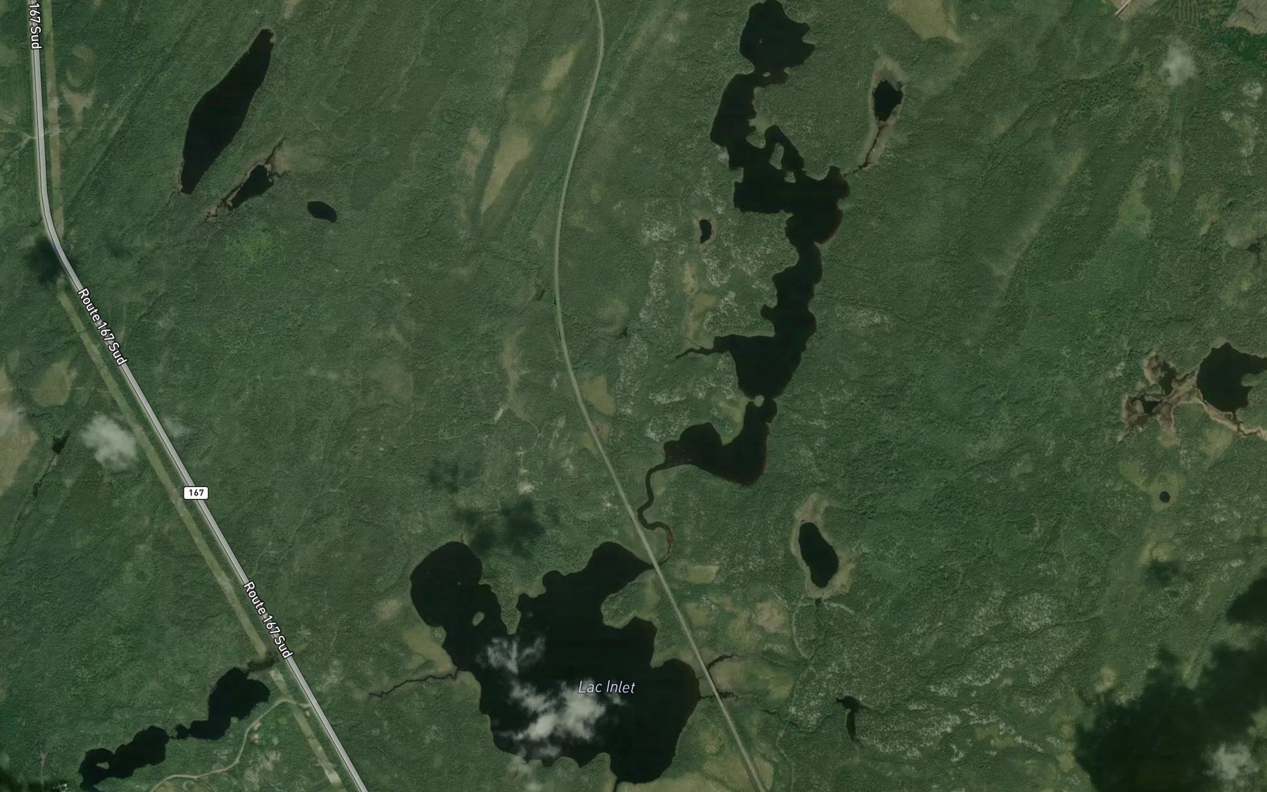 Satellite map of the Lac Inlet