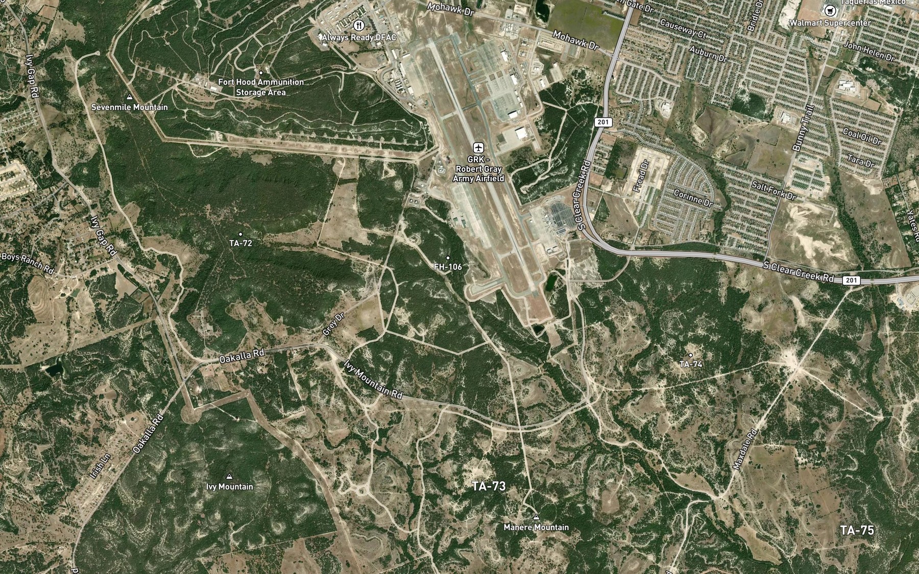 Satellite map of the Mussie Lake