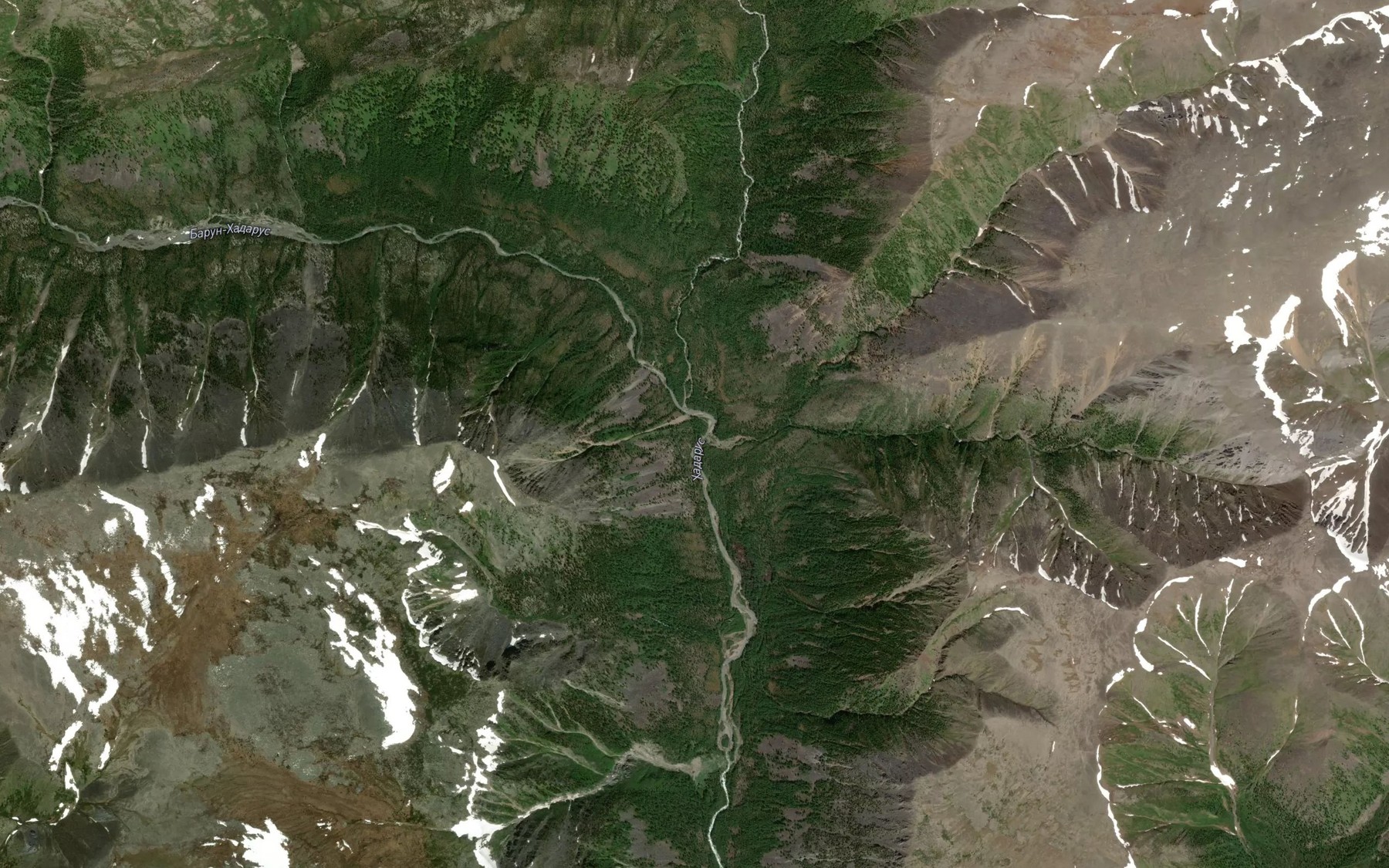 Satellite map of the Barun-Khadarus