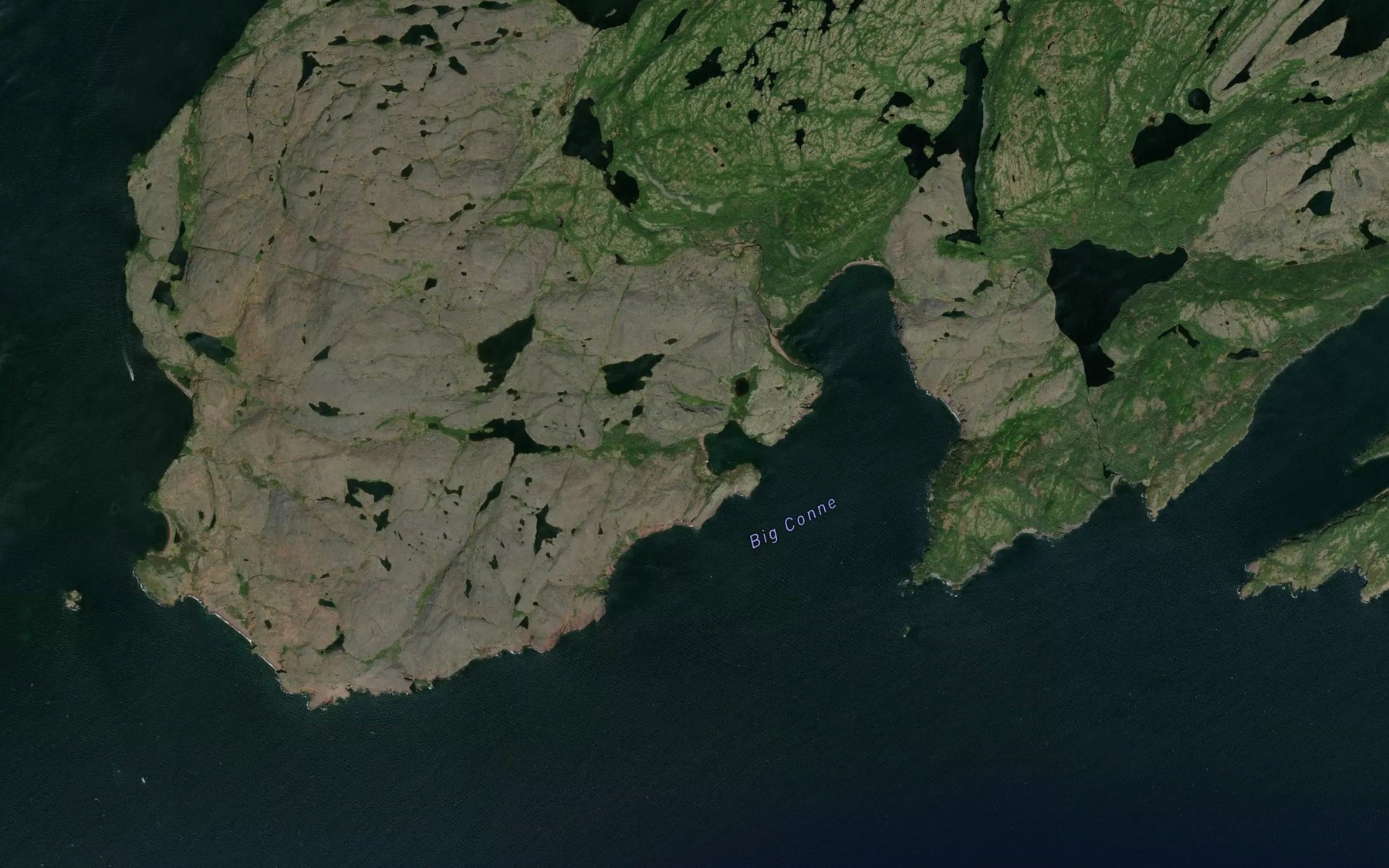 Satellite map of the Little Conne