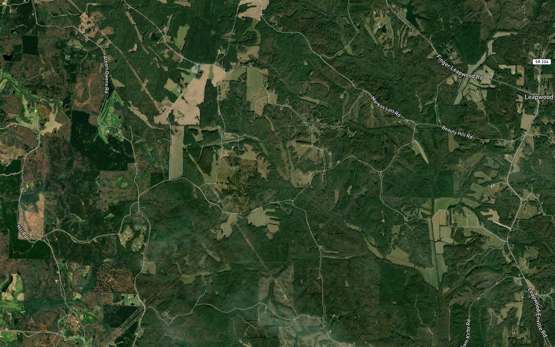 Satellite map of the Sulphur Spring