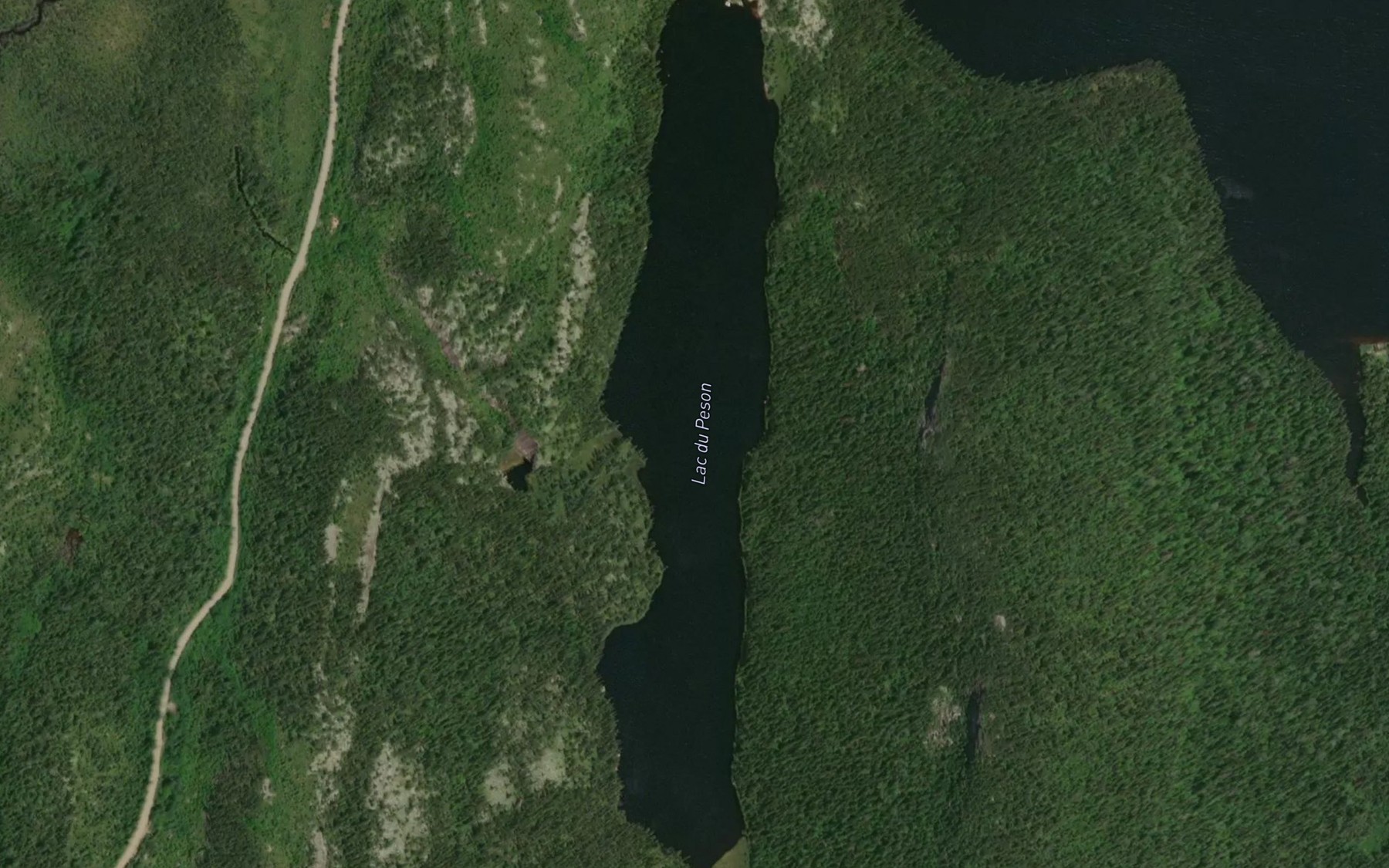 Satellite map of the Lac du Peson