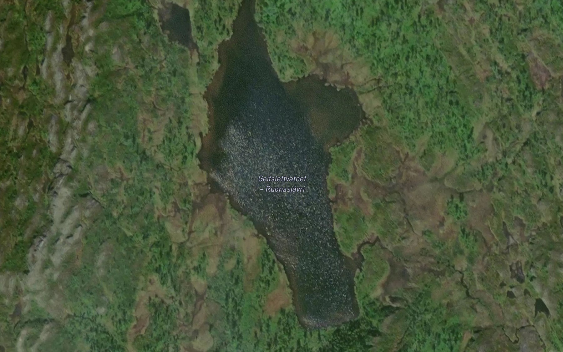 Satellite map of the Ruonasjavri