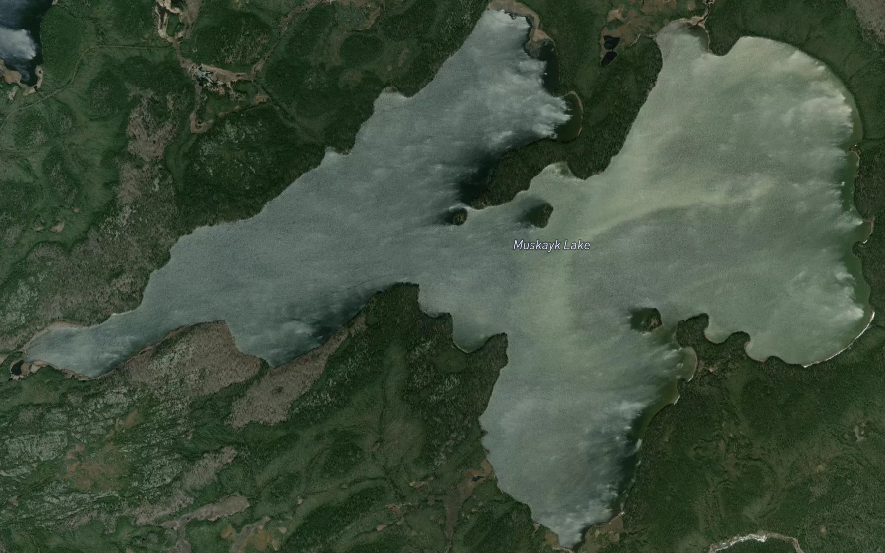 Satellite map of the Muskayk Lake