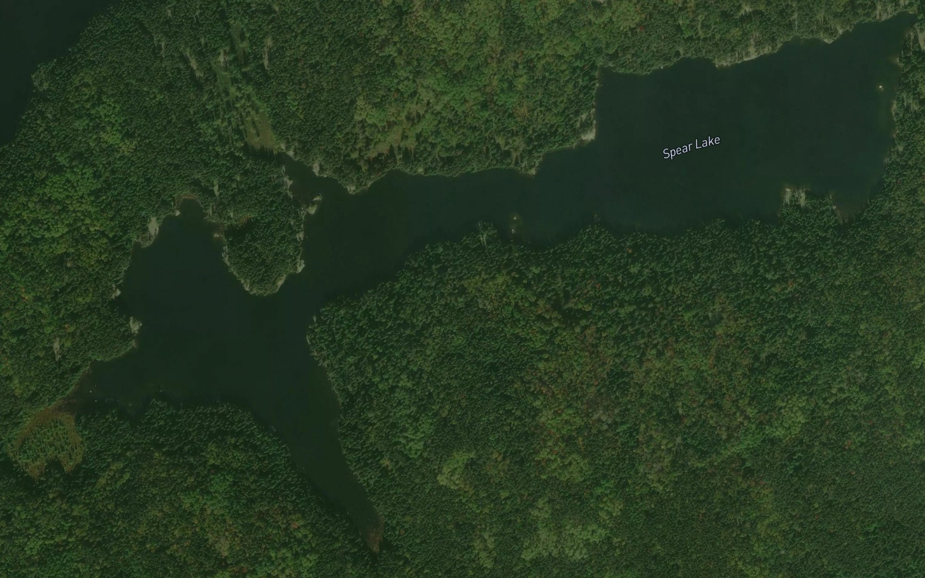 Satellite map of the Spear Lake