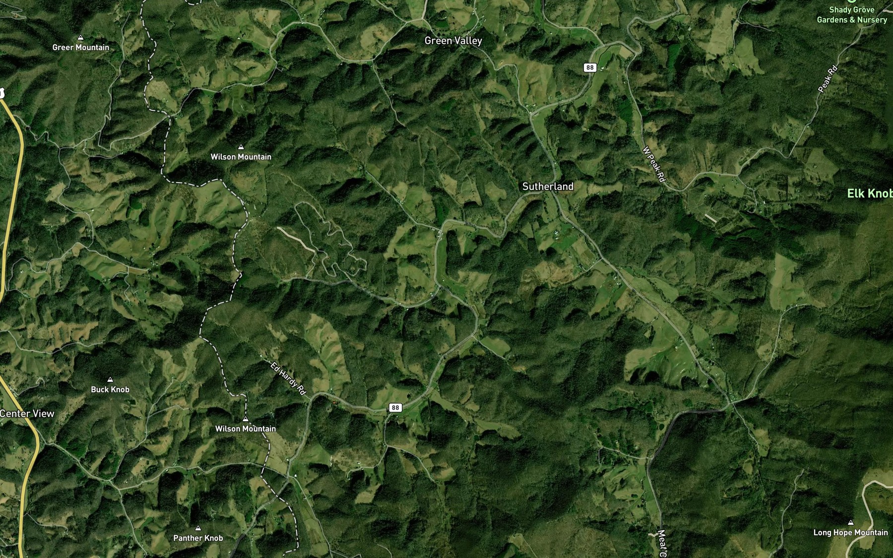 Satellite map of the Wallace Branch