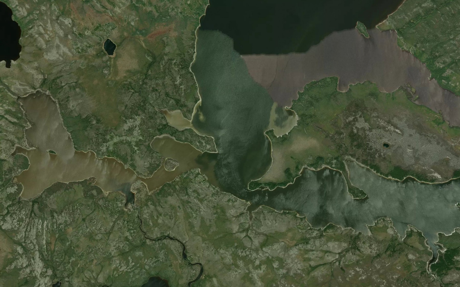 Satellite map of the Passe Aupanaukach