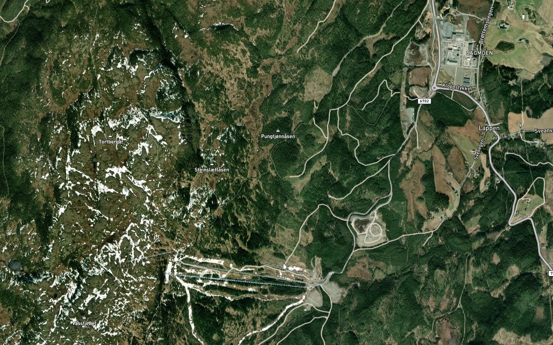 Satellite map of the Svartasbekken
