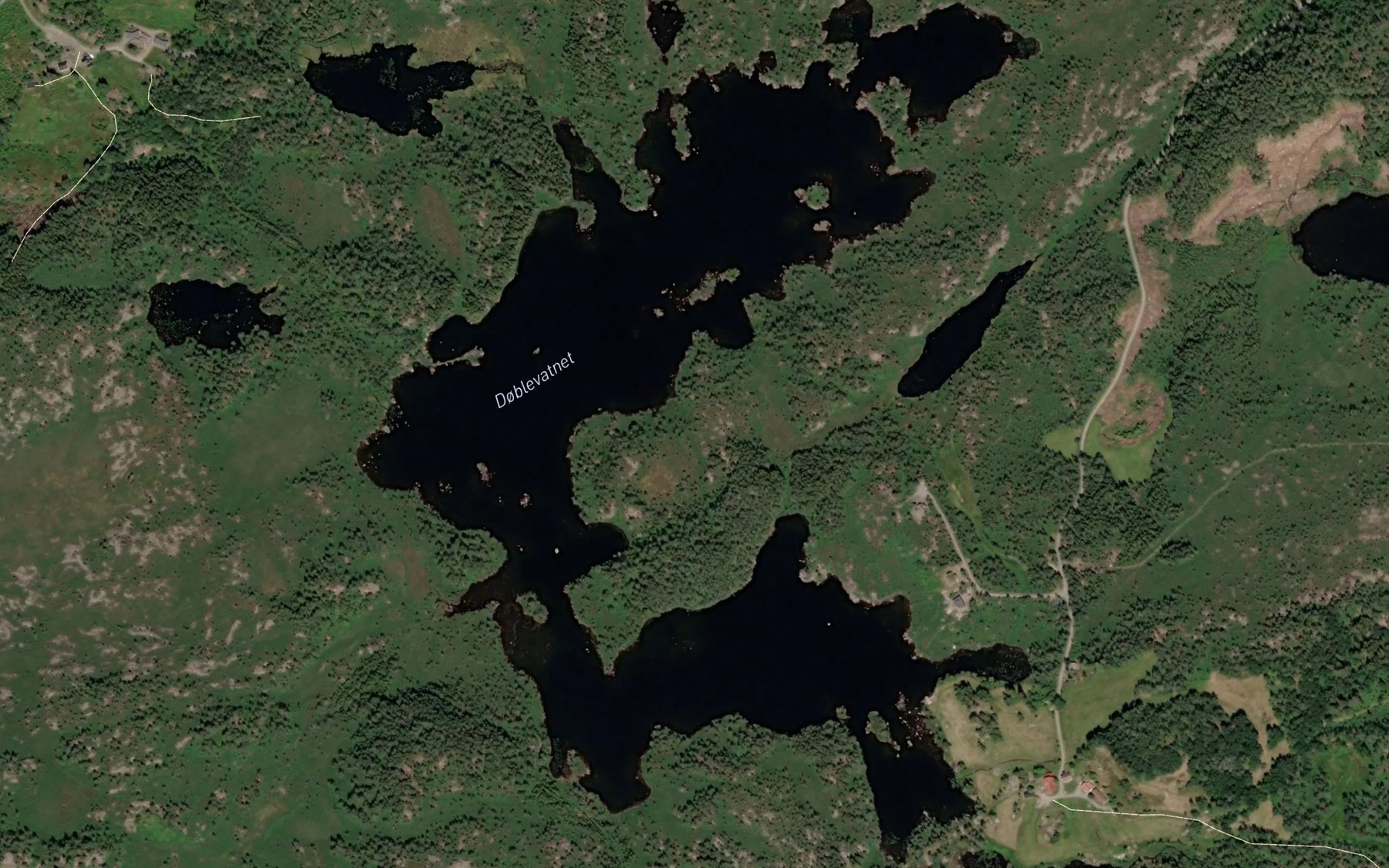 Satellite map of the Lauvvannet