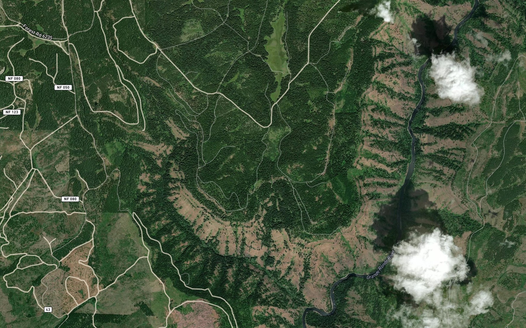 Satellite map of the Tin Can Spring