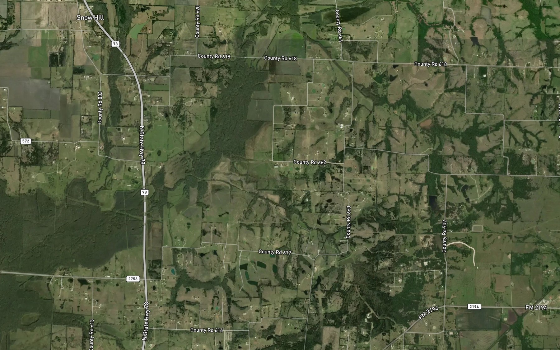 Satellite map of the Soil Conservation Service Site 77 Reservoir