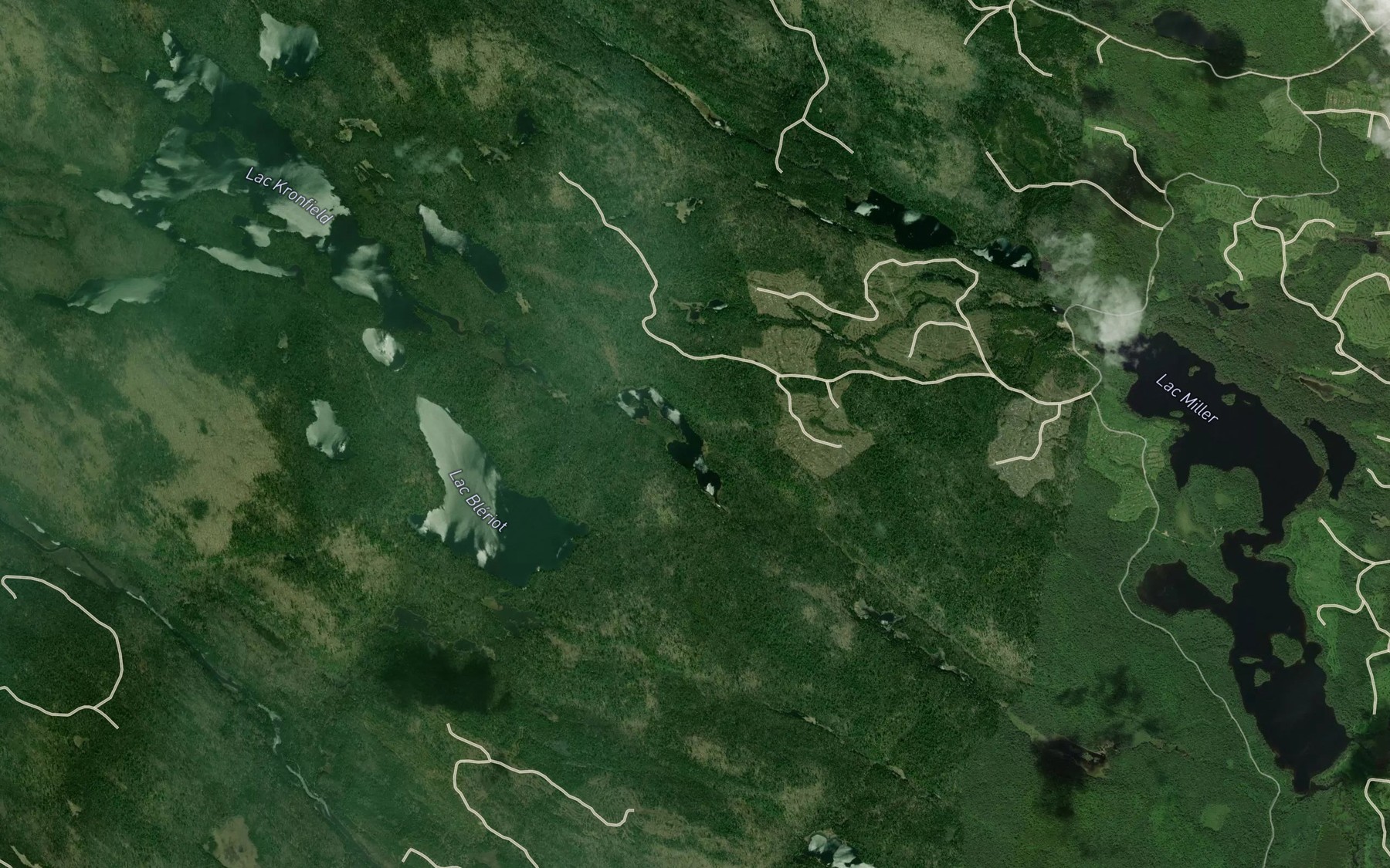 Satellite map of the Lac Celia