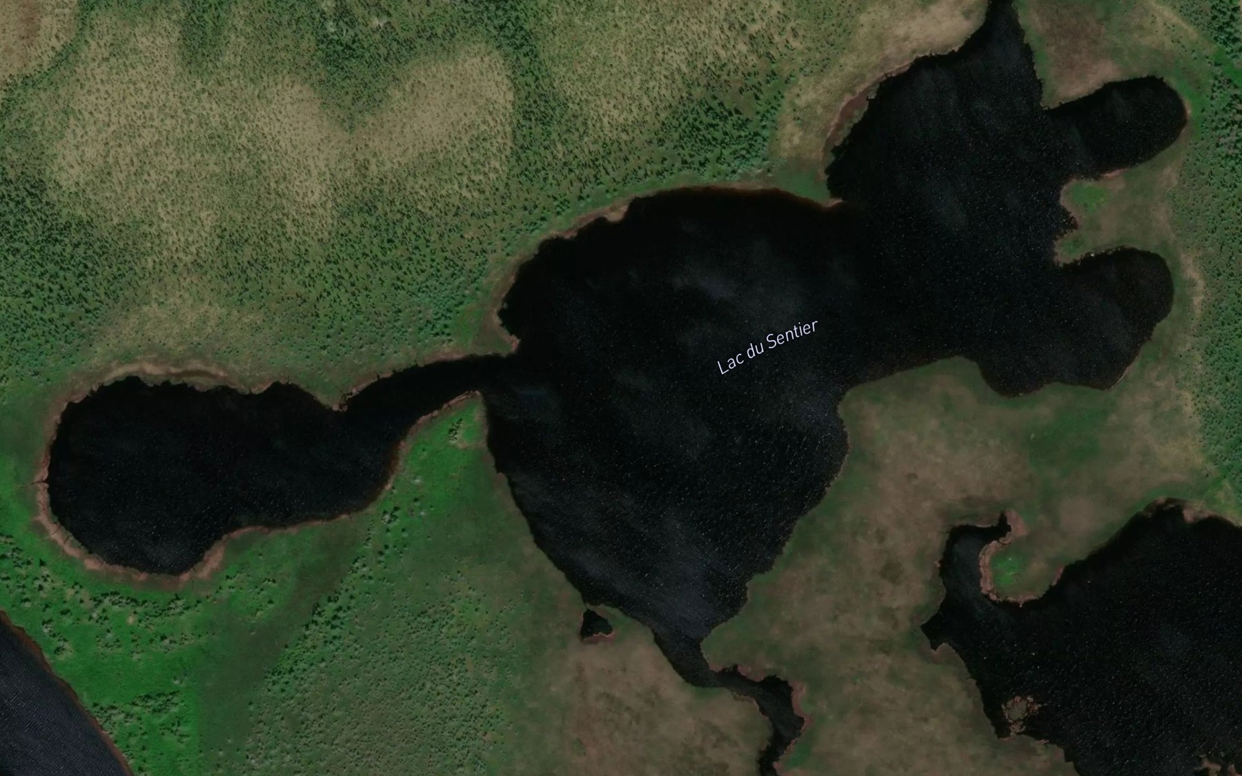 Satellite map of the Lac du Sentier
