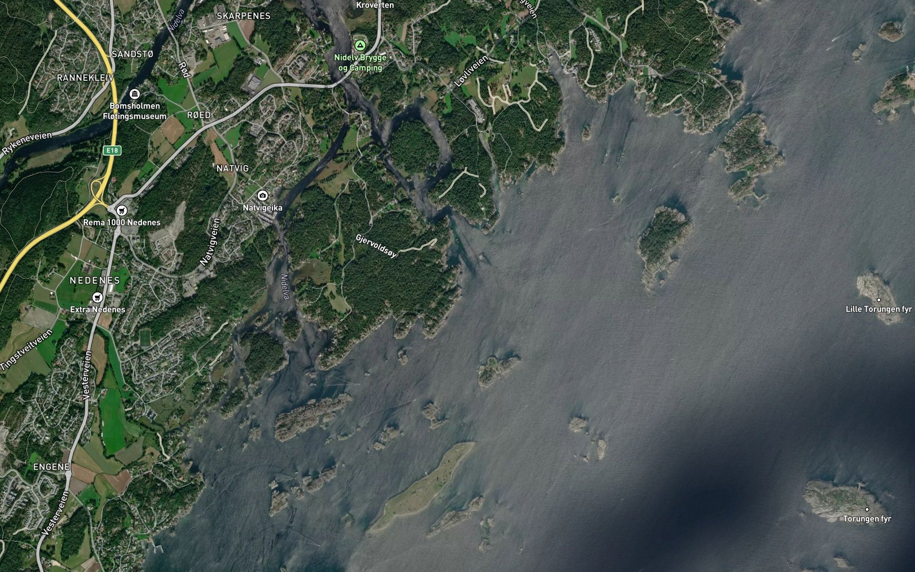 Satellite map of the Hesviga