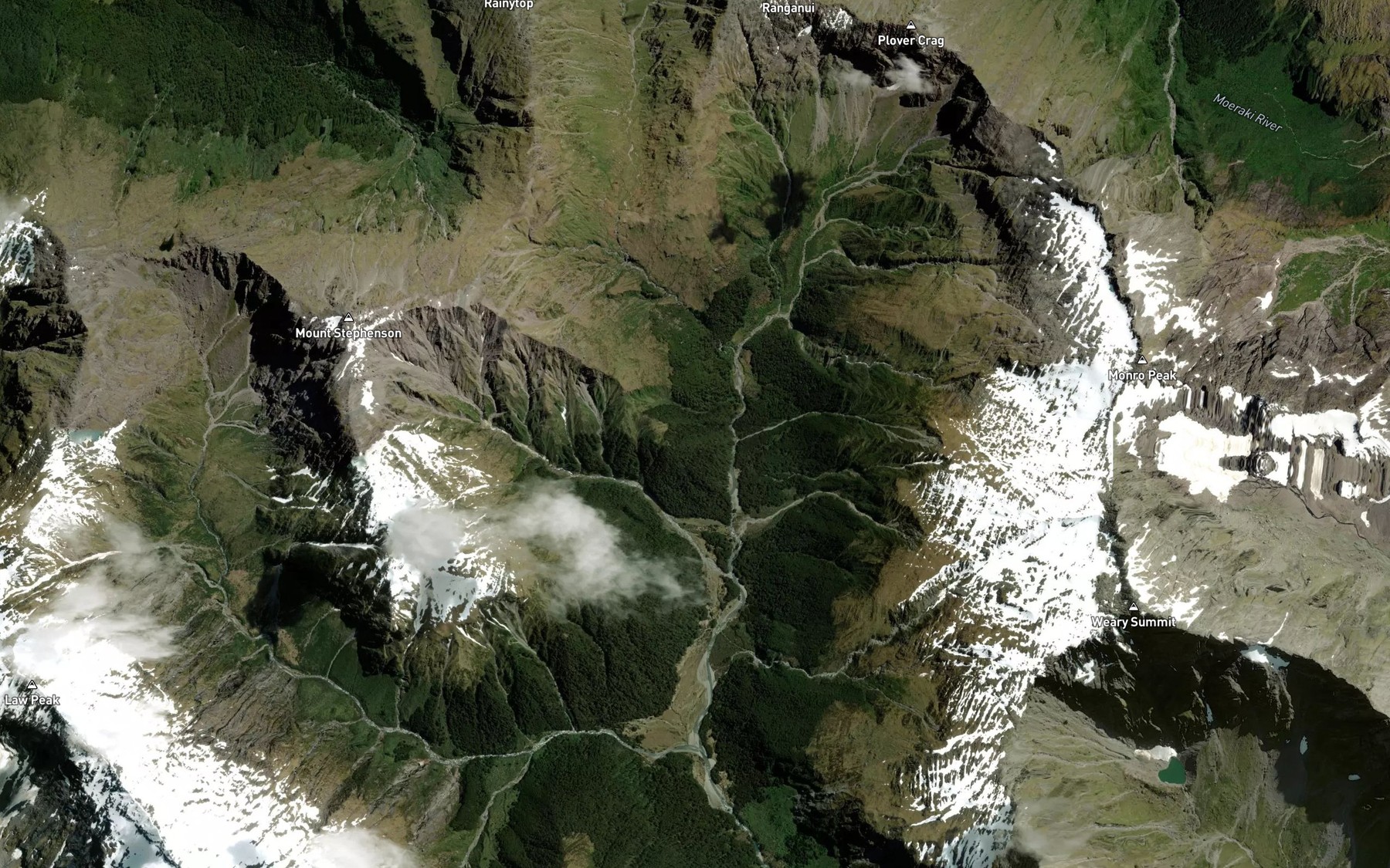 Satellite map of the Sioux Creek