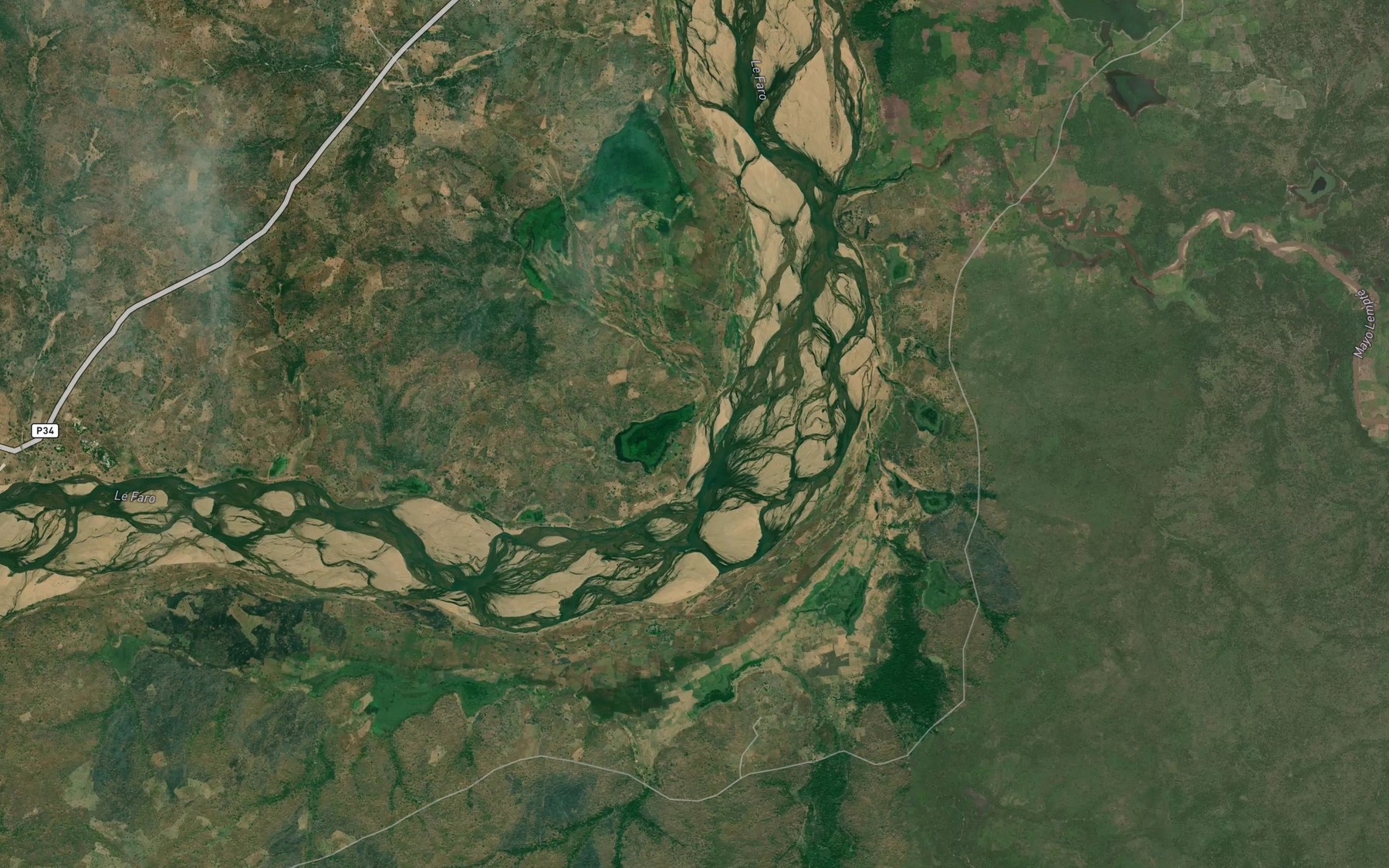 Satellite map of the Mayo Kourka