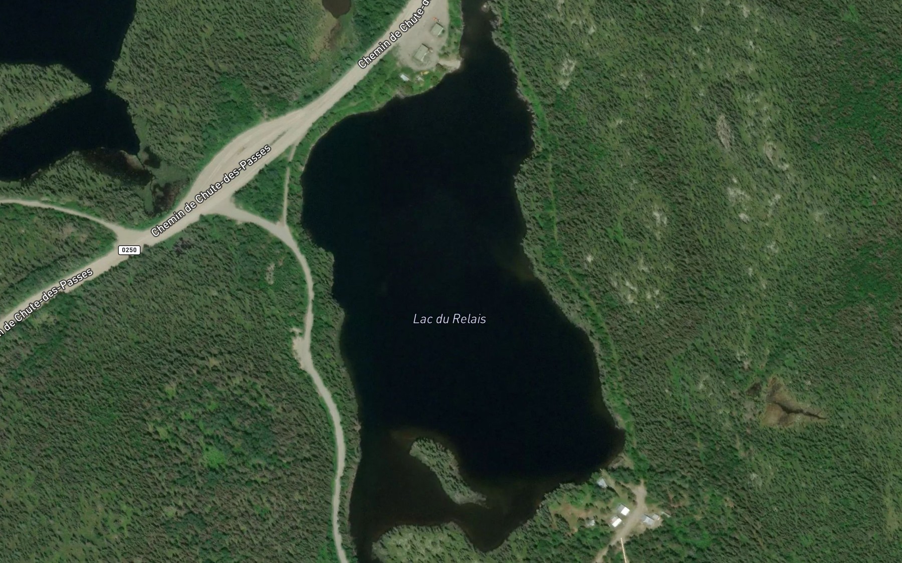 Satellite map of the Lac du Relais