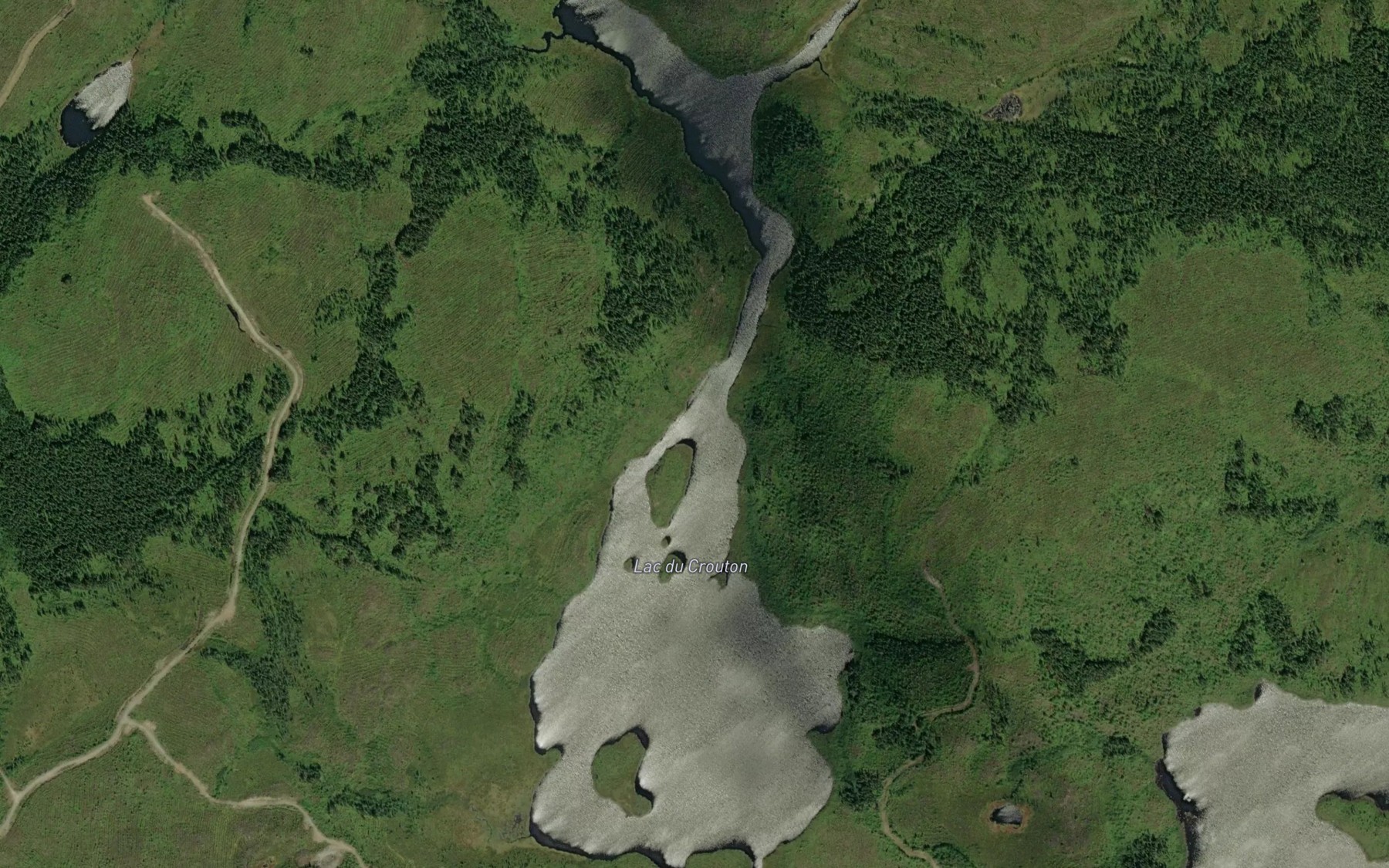Satellite map of the Lac du Crouton