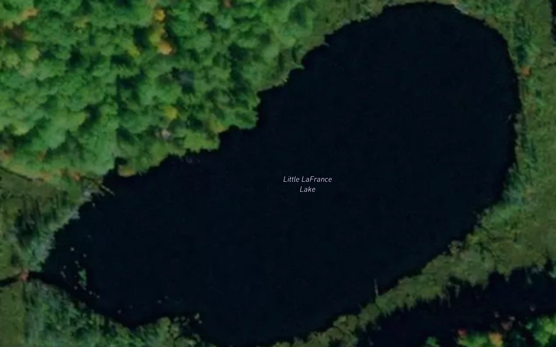 Satellite map of the Little LaFrance Lake