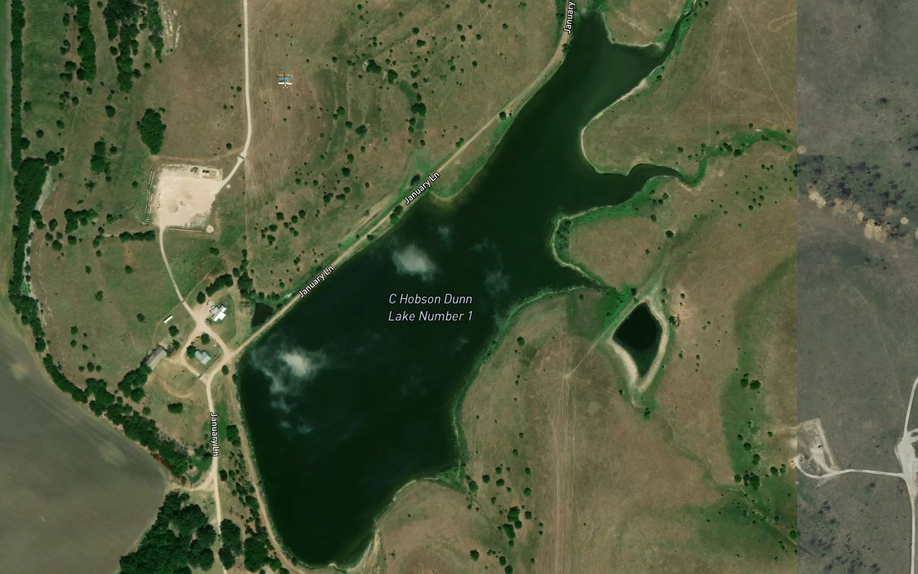 Satellite map of the C Hobson Dunn Lake Number 1