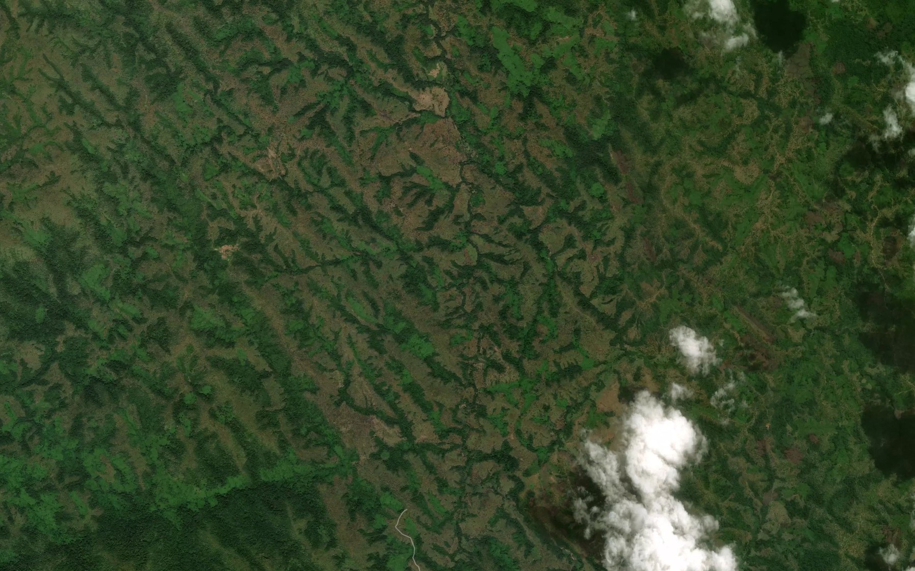 Satellite map of the River Kyarya