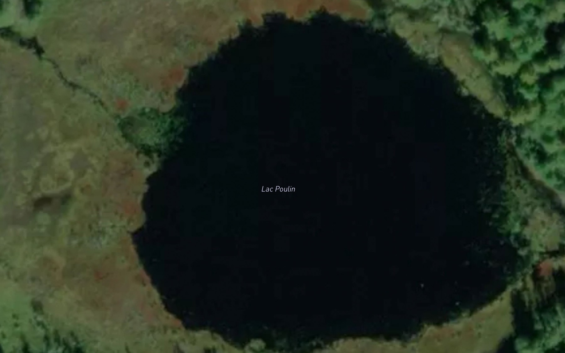Satellite map of the Lac Poulin