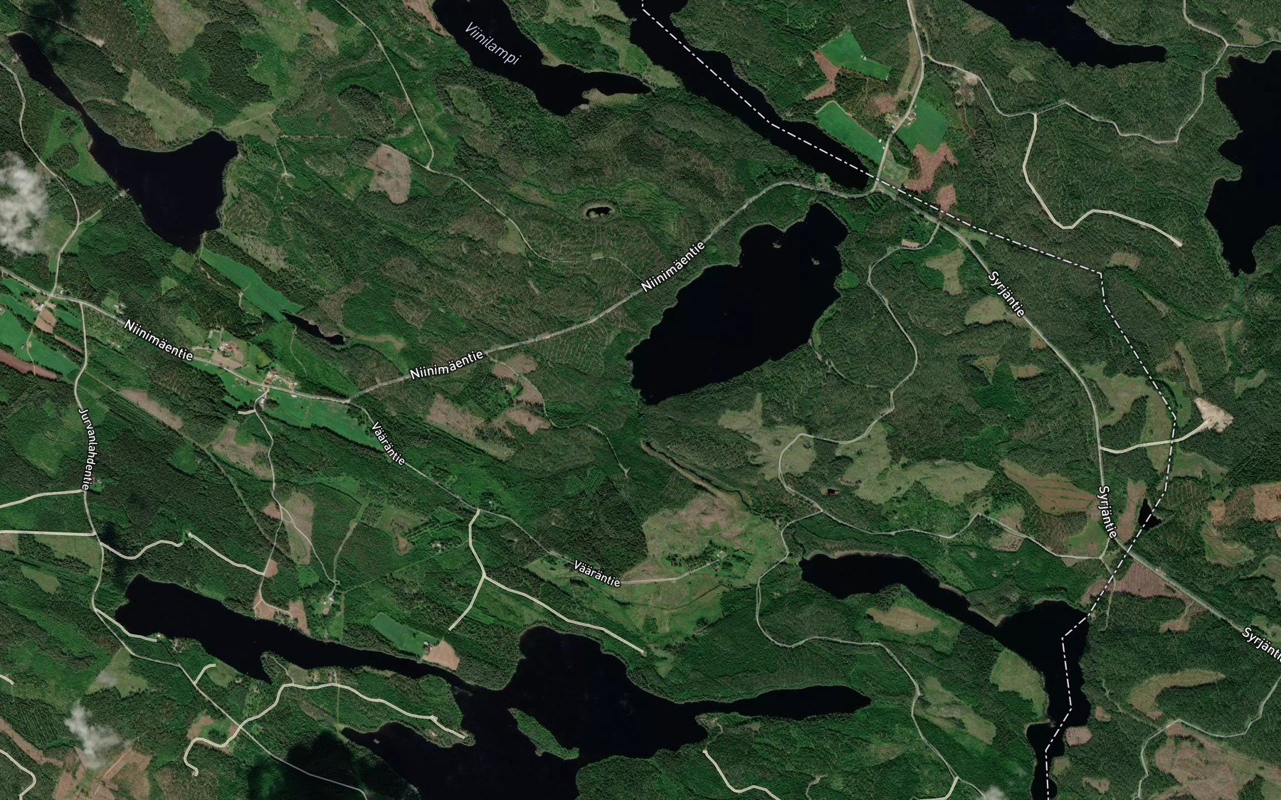 Satellite map of the Vaaranjoki