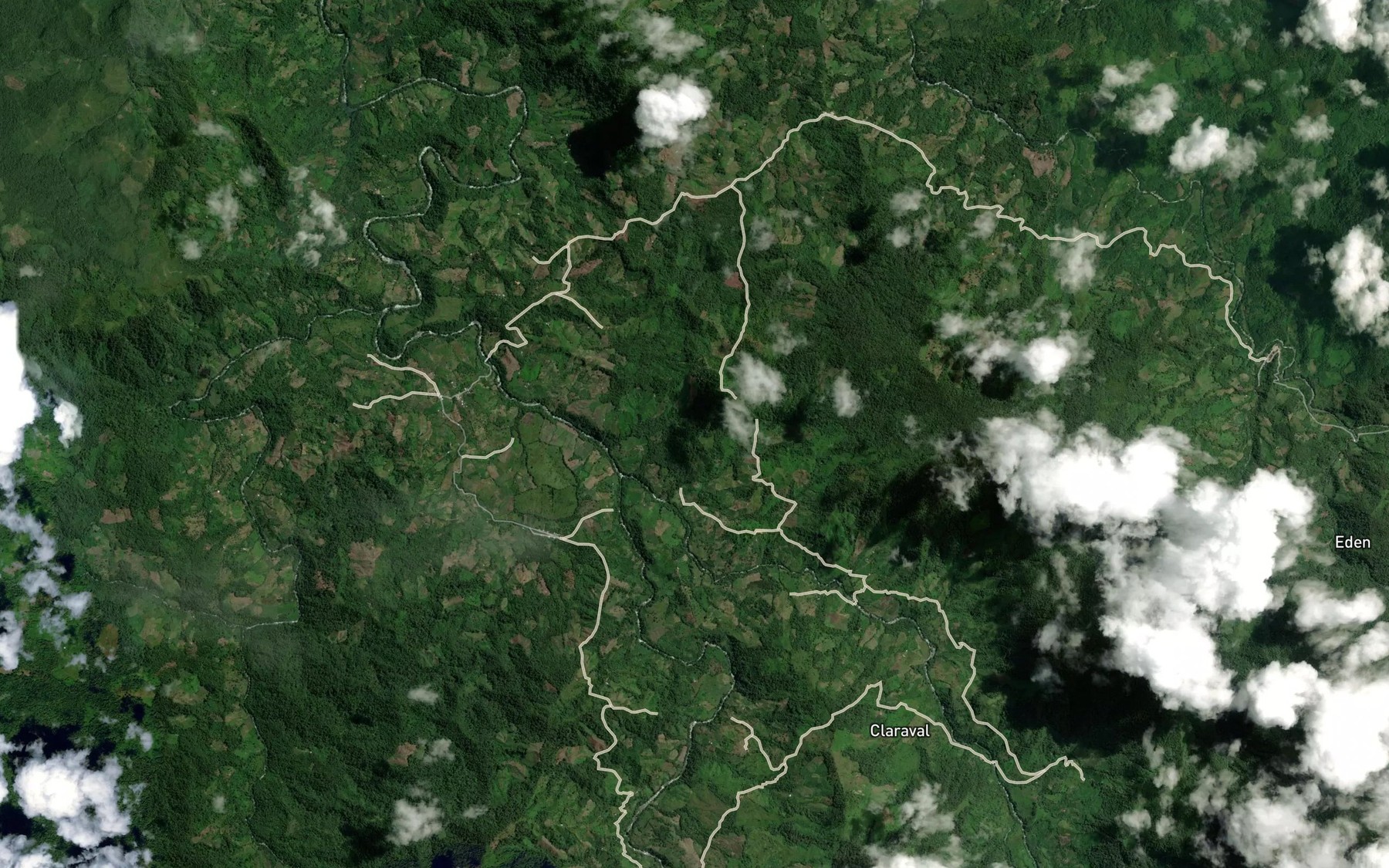 Satellite map of the Rio Vargas