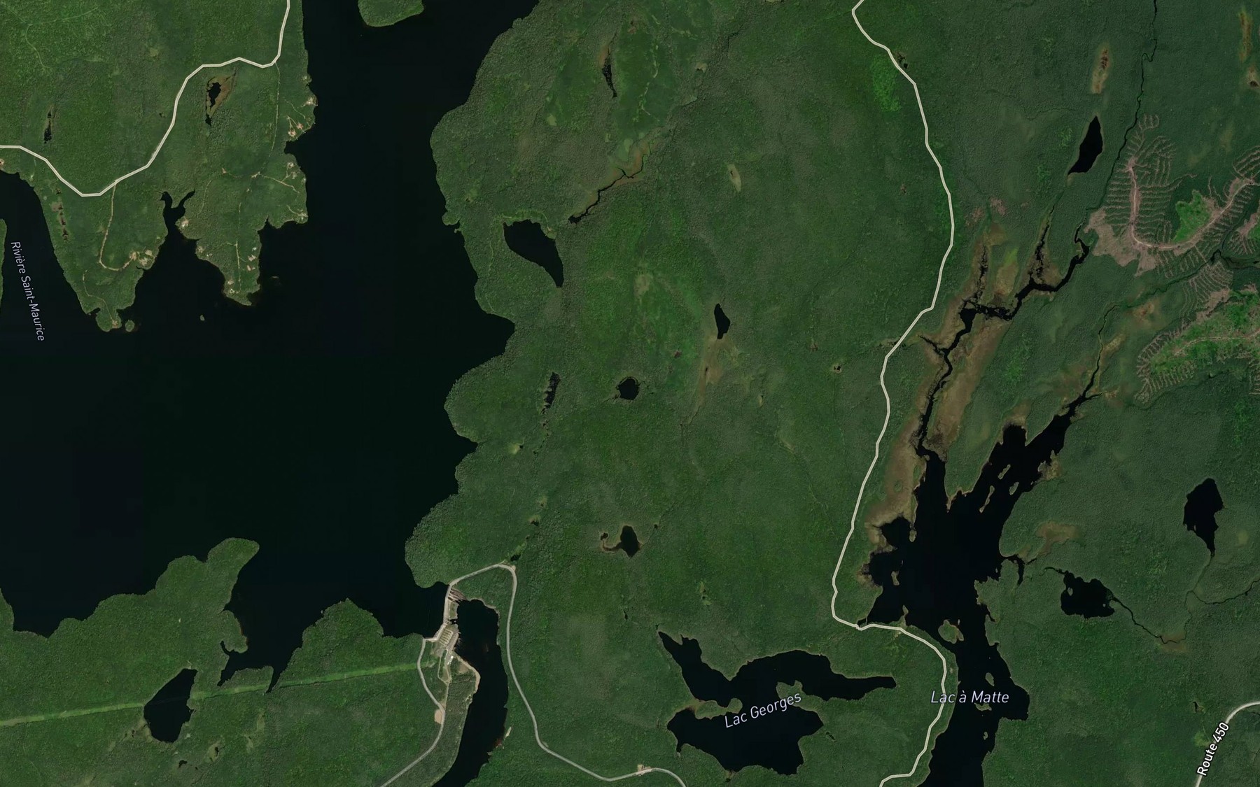 Satellite map of the Lac Perdu Nord