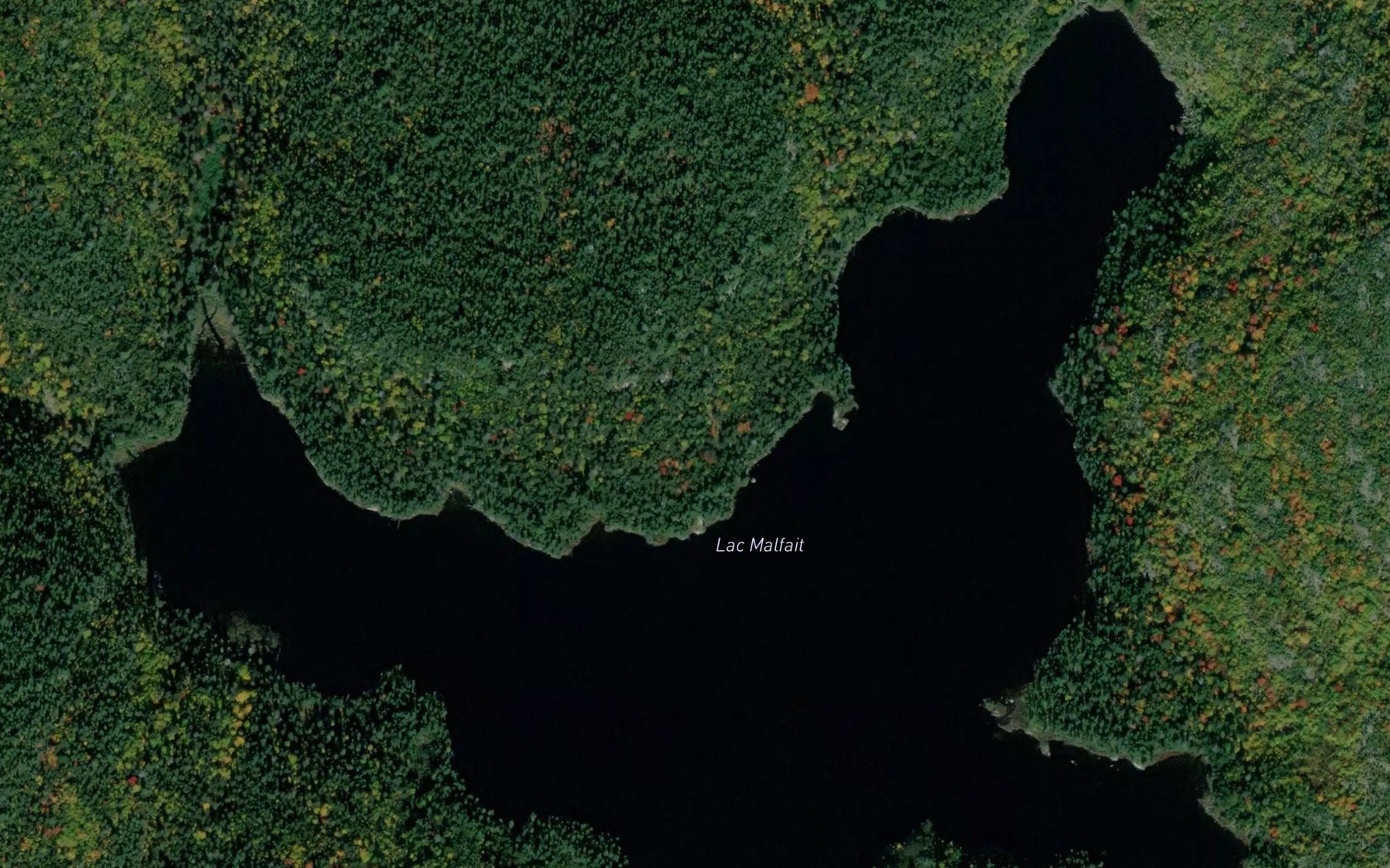 Satellite map of the Lac Malfait