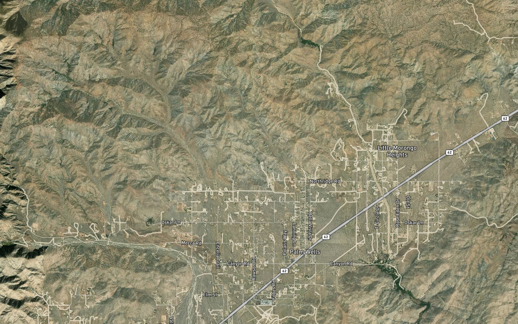 Satellite map of the Leopard Spring