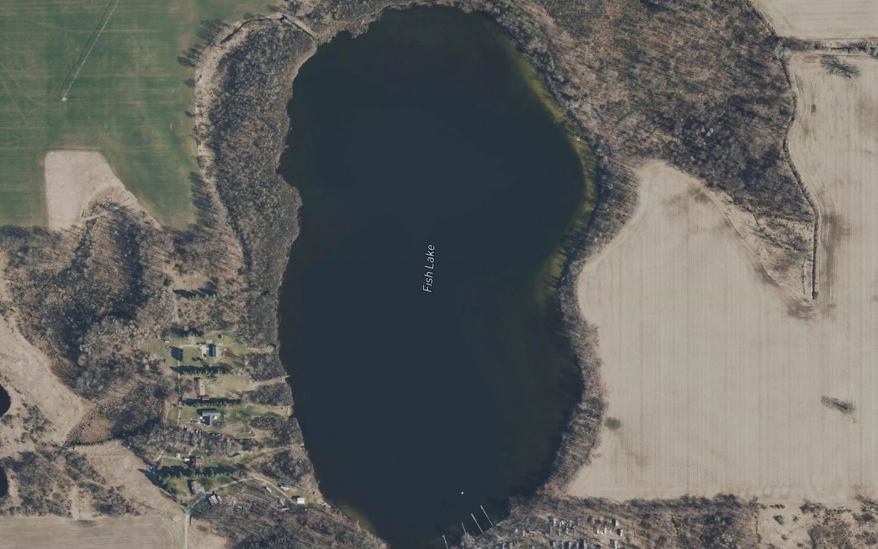 Satellite map of the Fish Lake