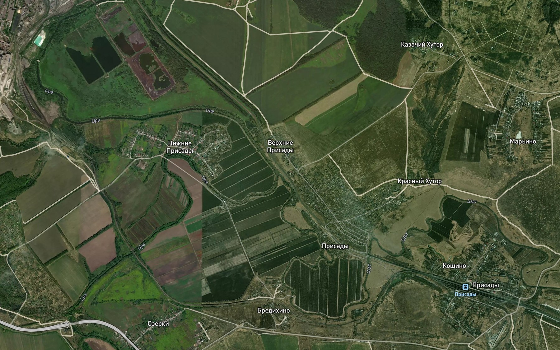 Satellite map of the Shat