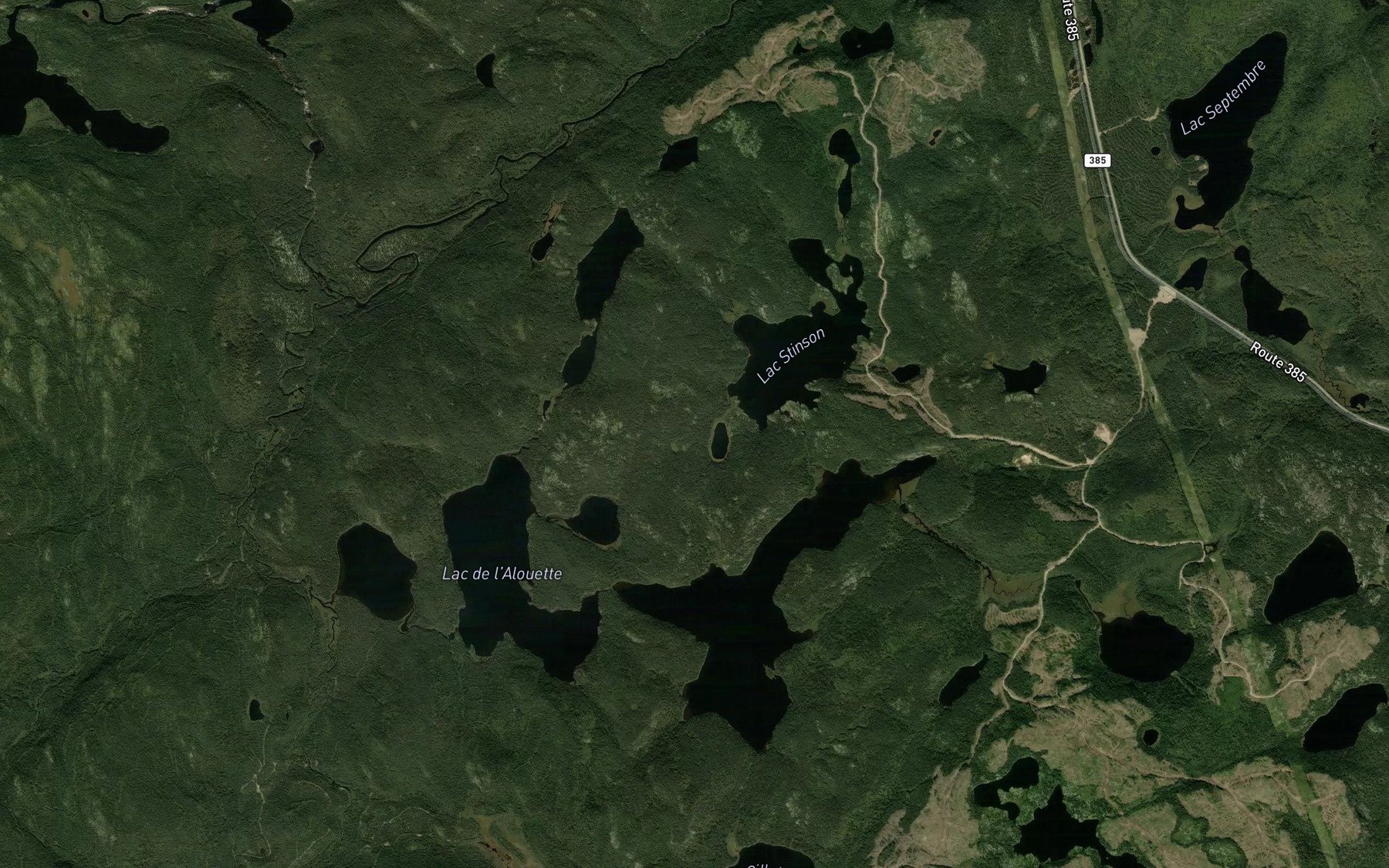 Satellite map of the Lac Bavard