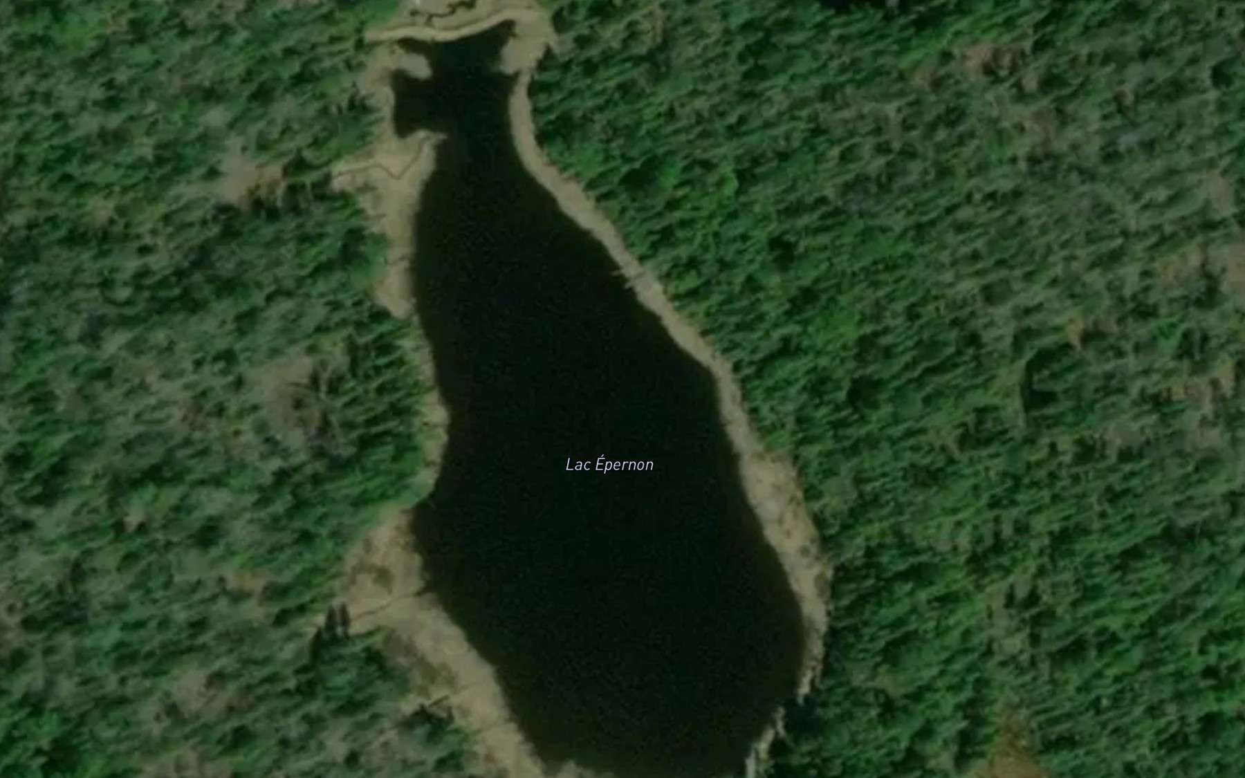Satellite map of the Lac Epernon