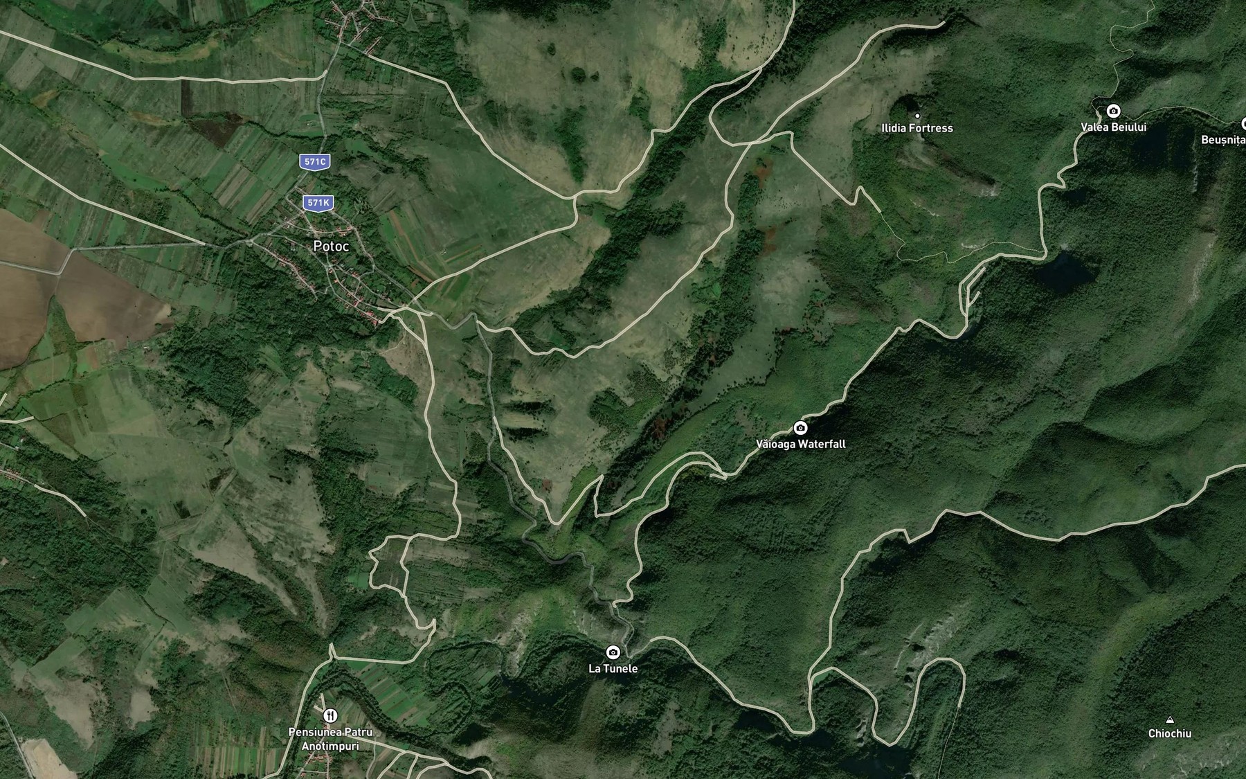 Satellite map of the Privalul Beiu