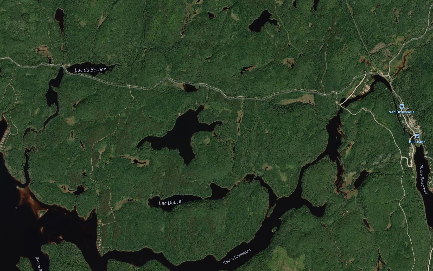 Satellite map of the Lac Martin
