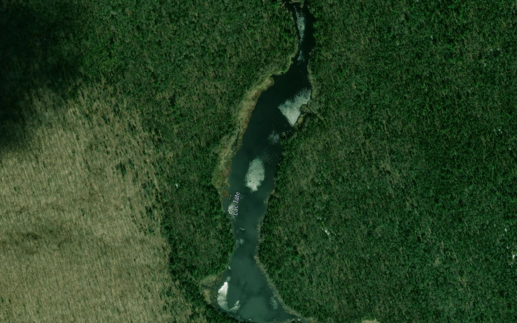 Satellite map of the Lac Tate