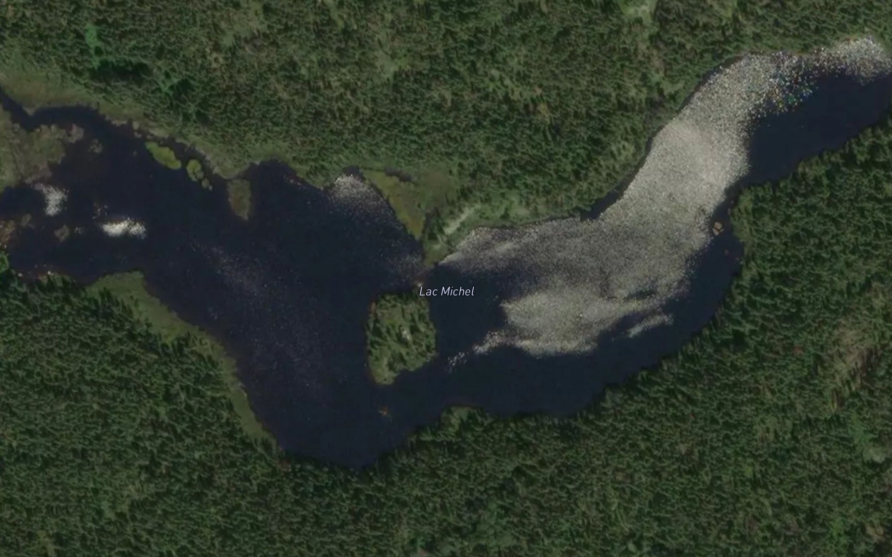 Satellite map of the Lac Michel