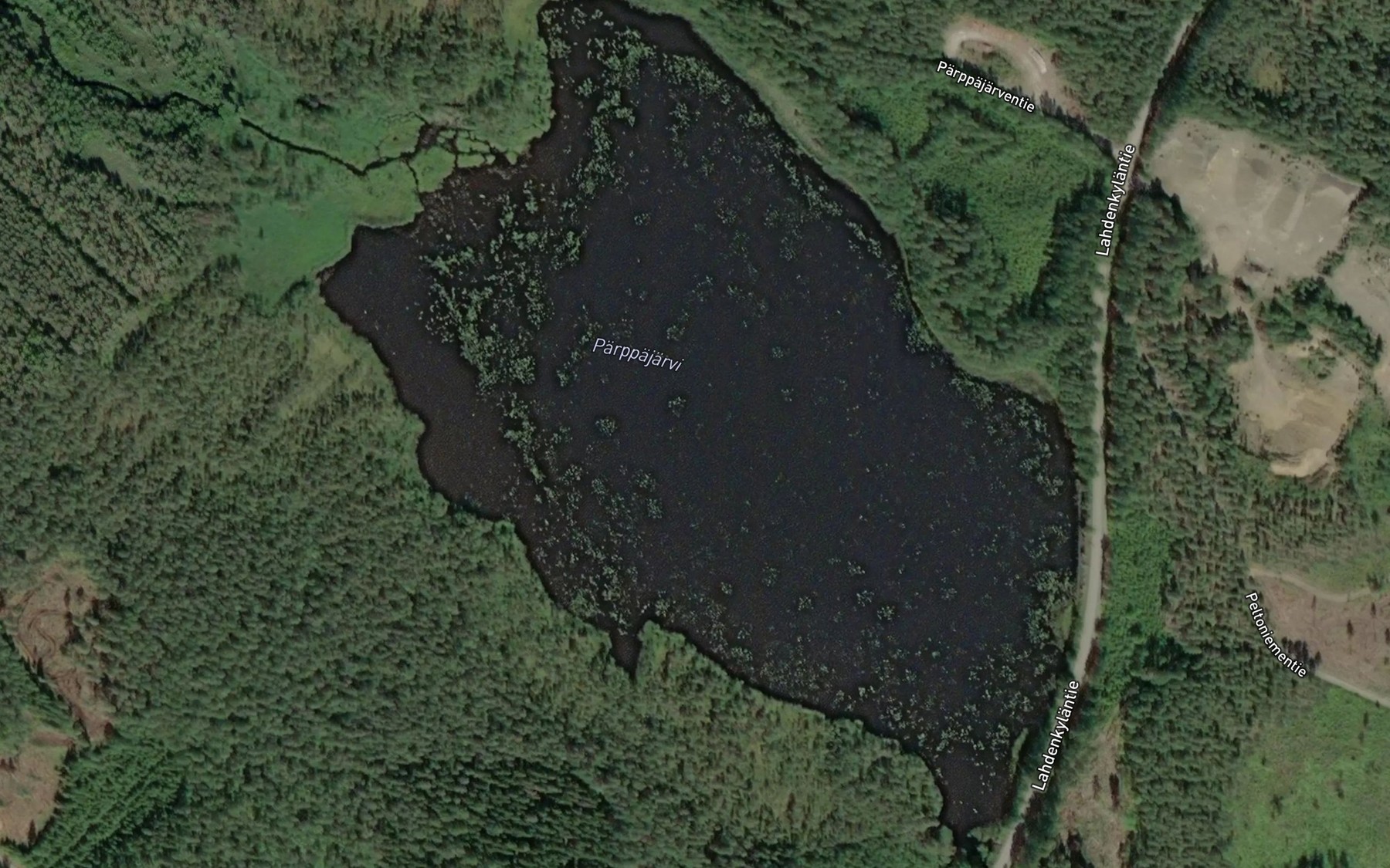 Satellite map of the Parppajarvi