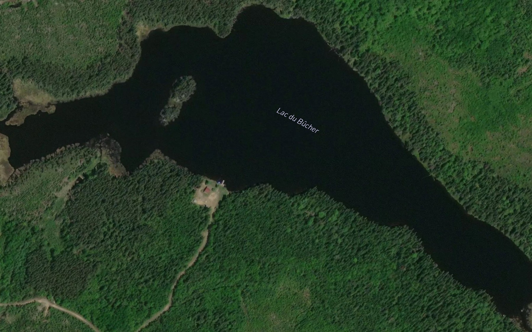 Satellite map of the Lac du Bucher